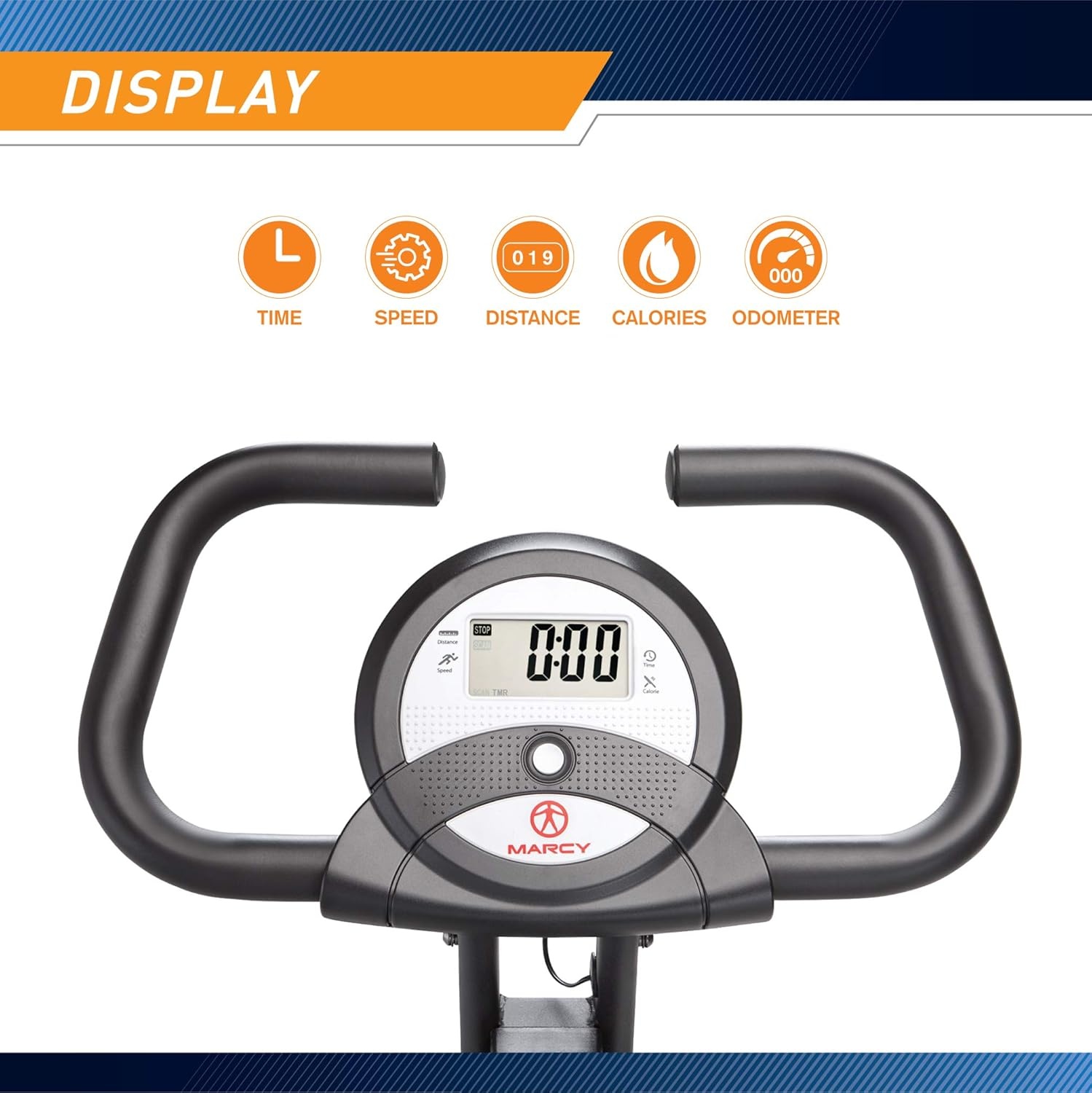 Marcy Foldable Upright Exercise Bike with Adjustable Resistance for Cardio Workout & Strength Training – Multiple Styles Available(Upright Black)
