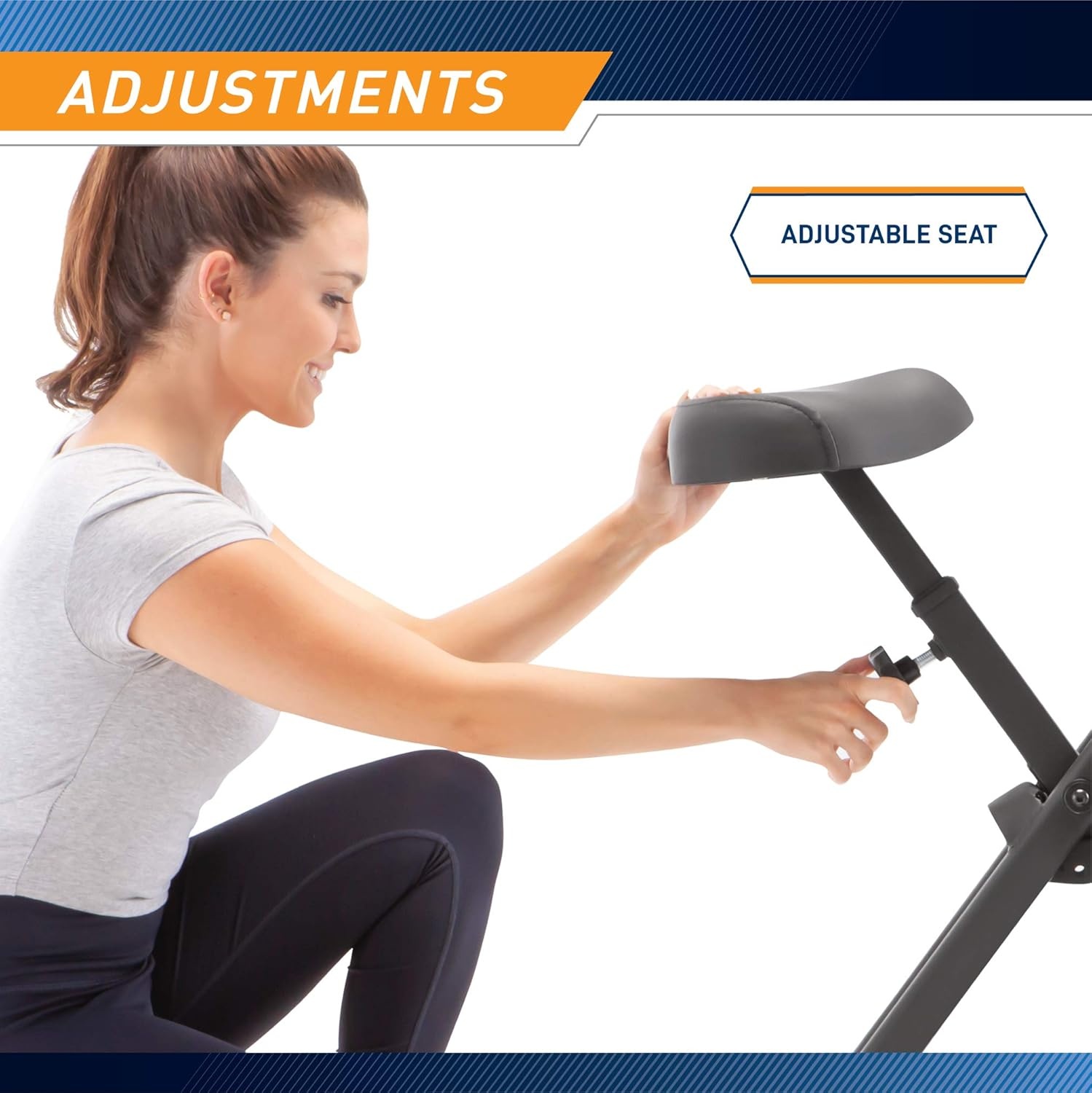 Marcy Foldable Upright Exercise Bike with Adjustable Resistance for Cardio Workout & Strength Training – Multiple Styles Available(Upright Black)