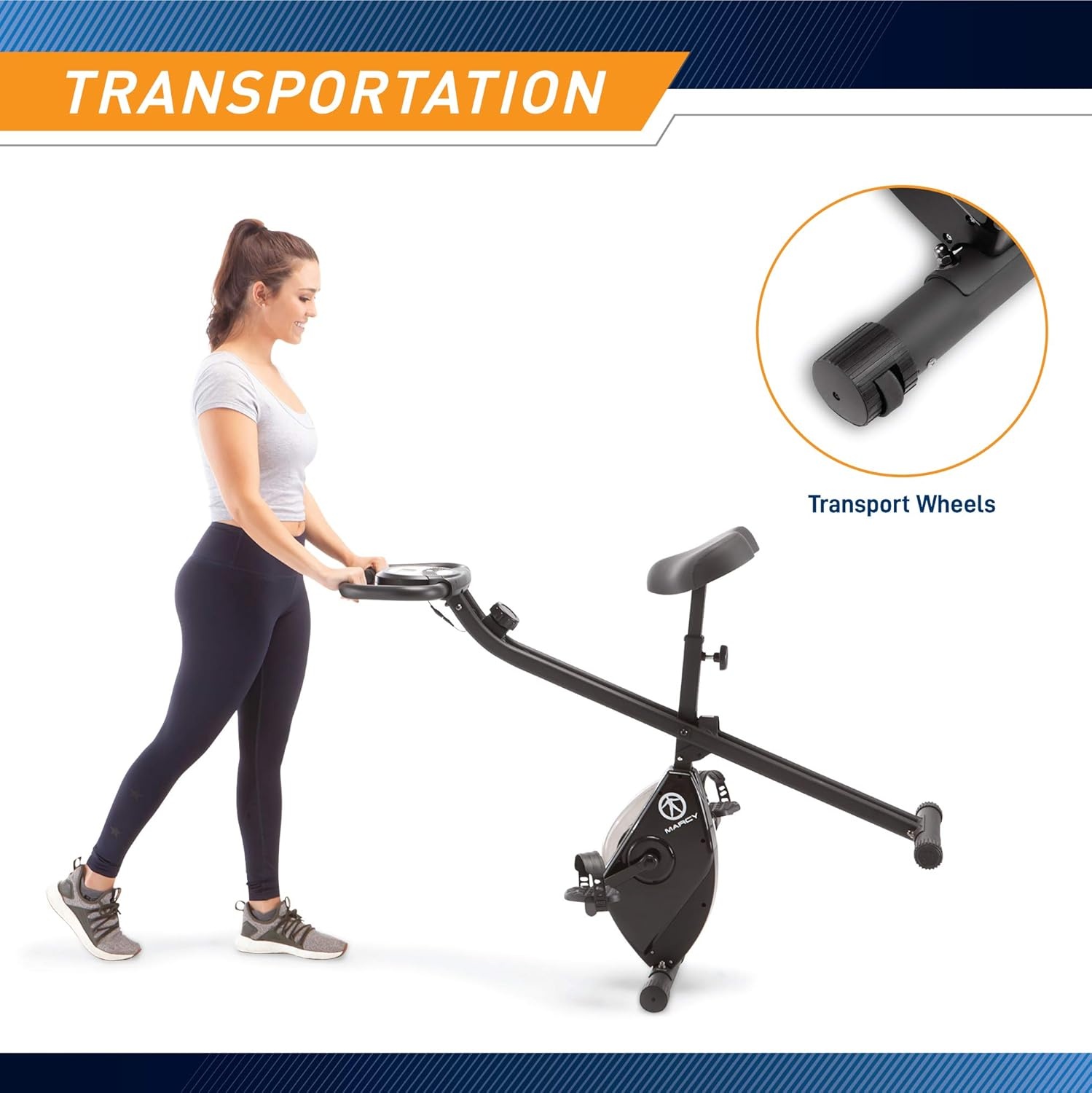 Marcy Foldable Upright Exercise Bike with Adjustable Resistance for Cardio Workout & Strength Training – Multiple Styles Available(Upright Black)