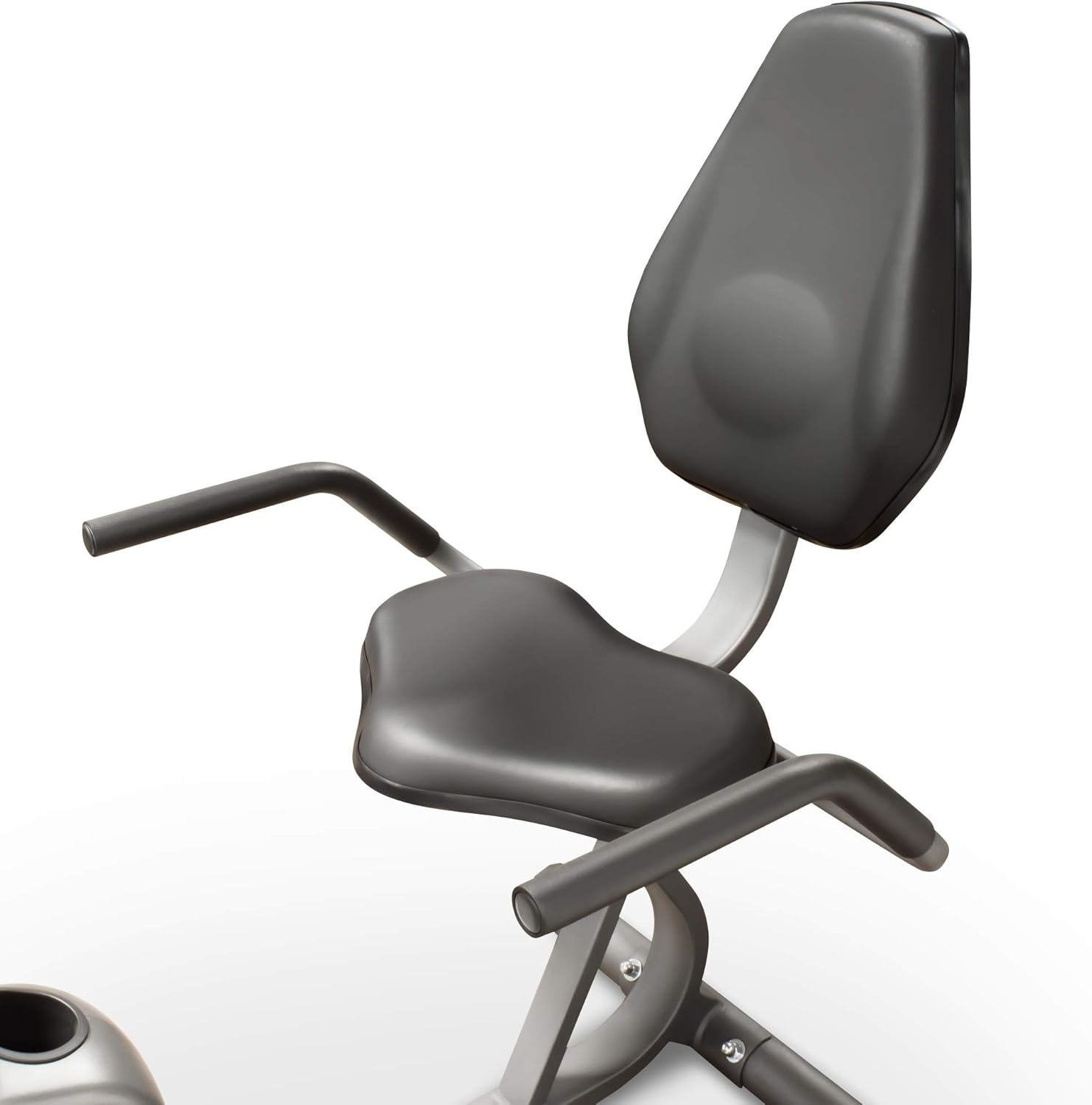 Marcy Magnetic Recumbent Bike with Adjustable Resistance and Transport Wheels NS-716R(Black/Grey)