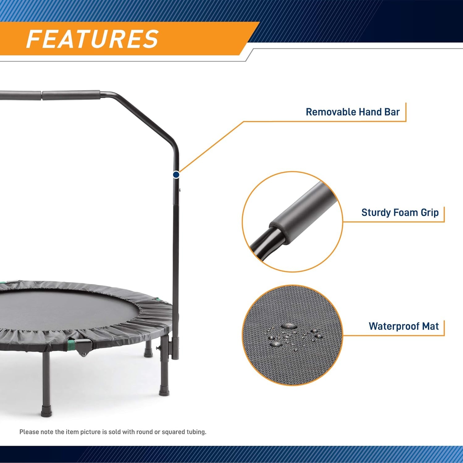 Marcy Trampoline Cardio Trainer with Handle ASG-40 , Black