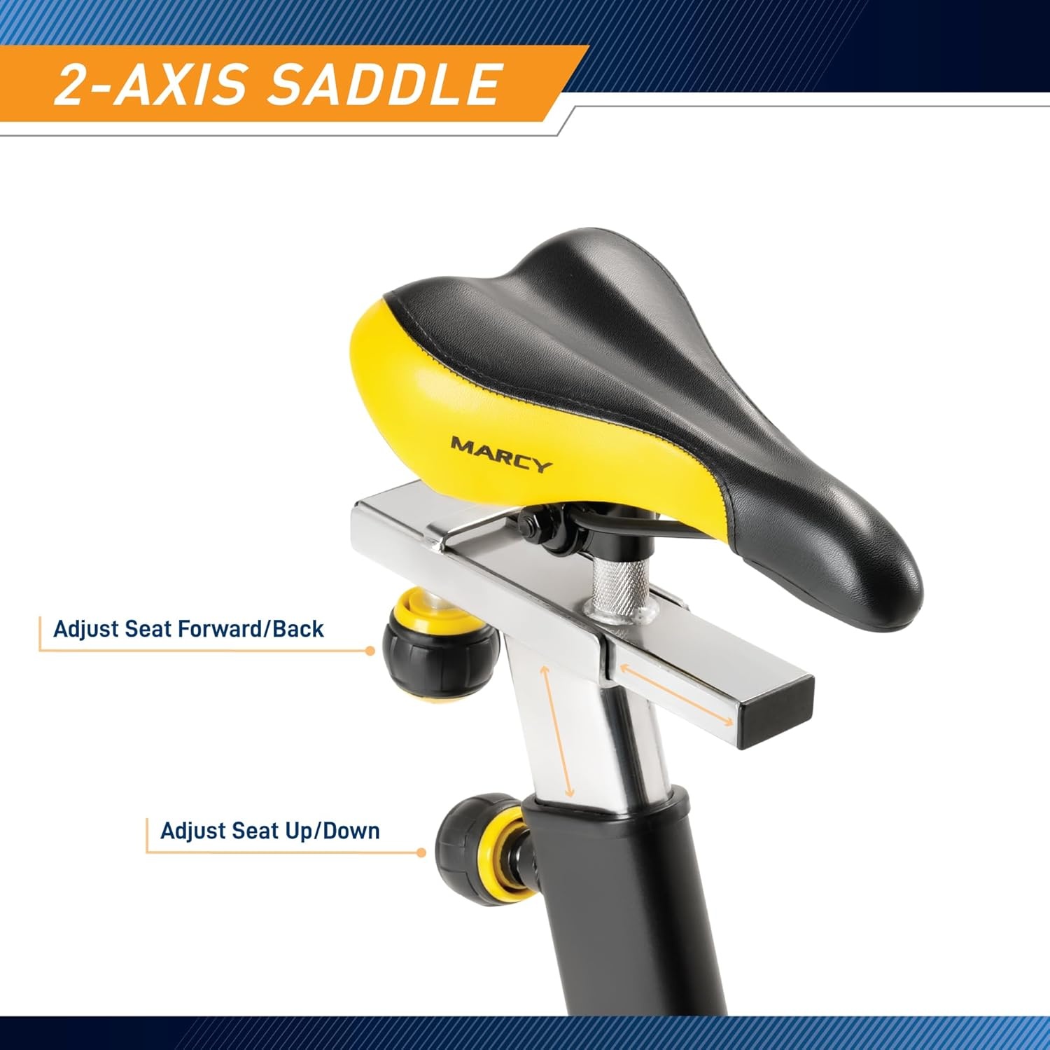 Marcy Club Revolution Bike Cycle Trainer for Cardio Exercise, Multiple Colors Available(Black/Yellow)