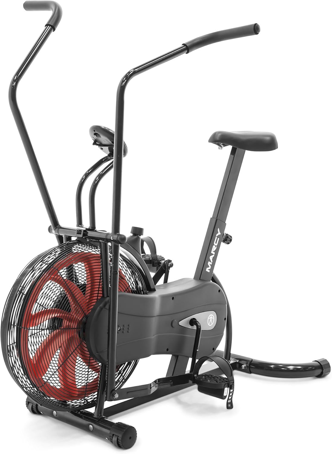 Marcy Air-Resistance Exercise Fan Bike With Dual Acction Handlebars(Dual Action Red | NS-1000)