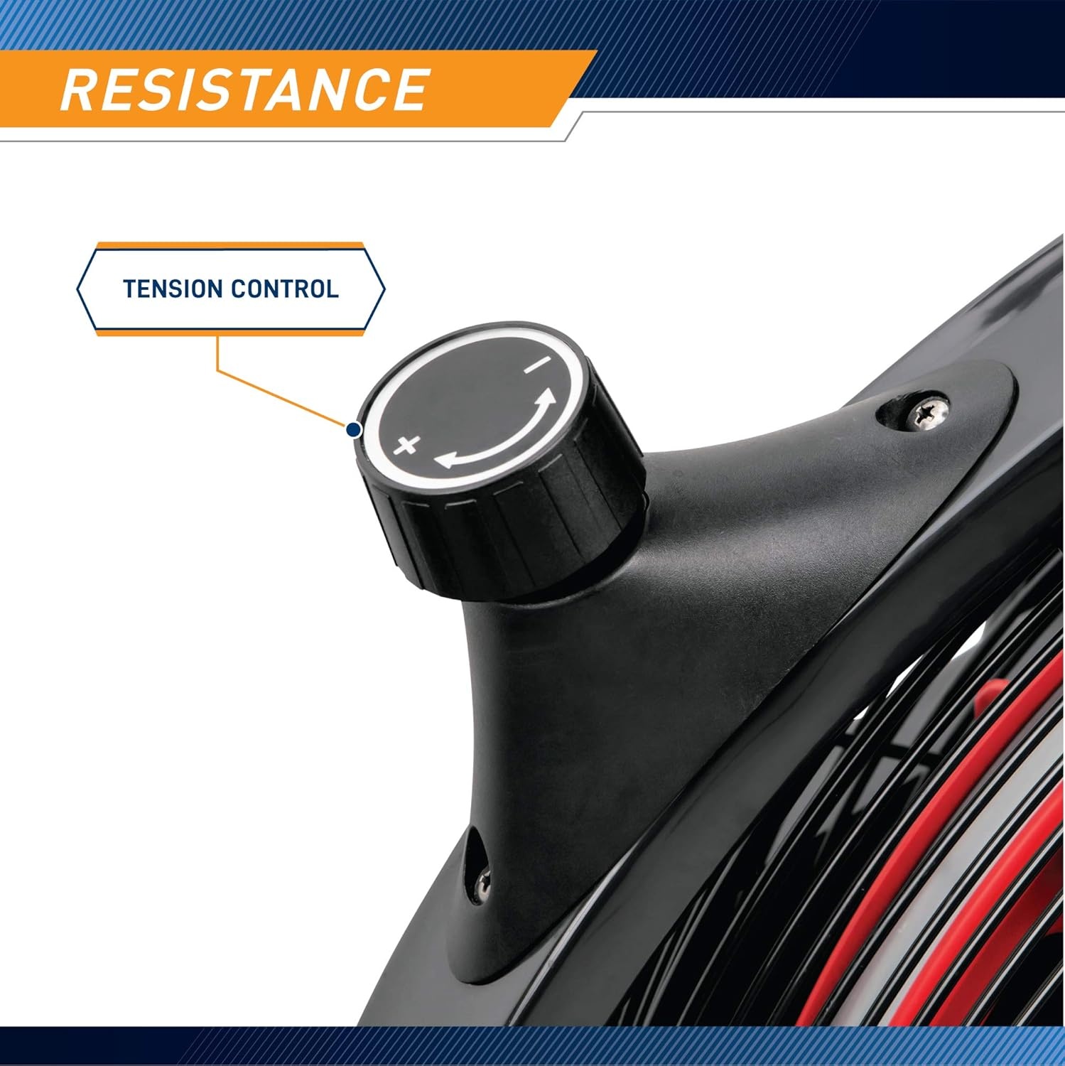 Marcy Air-Resistance Exercise Fan Bike With Dual Acction Handlebars(Dual Action Red | NS-1000)