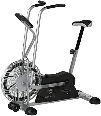 Marcy Air-Resistance Exercise Fan Bike With Dual Acction Handlebars(Dual Action Black | AIR-1)