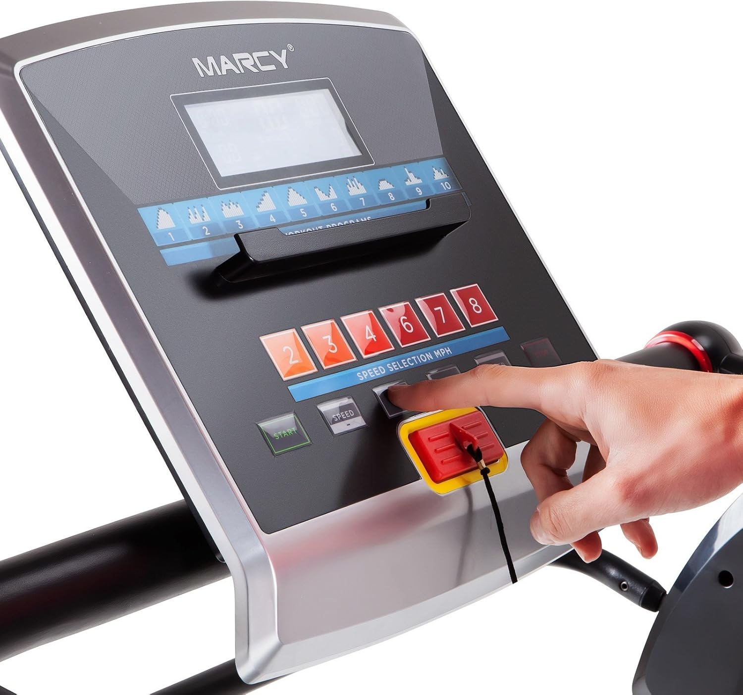 Marcy Easy Folding Motorized Treadmill/Pre Assembled Electric Running Machine JX-651BW black 30.00 x 66.00 x 126.00″