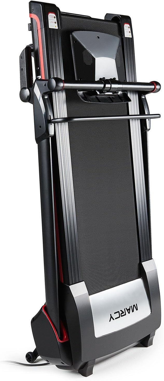 Marcy Easy Folding Motorized Treadmill/Pre Assembled Electric Running Machine JX-651BW black 30.00 x 66.00 x 126.00″
