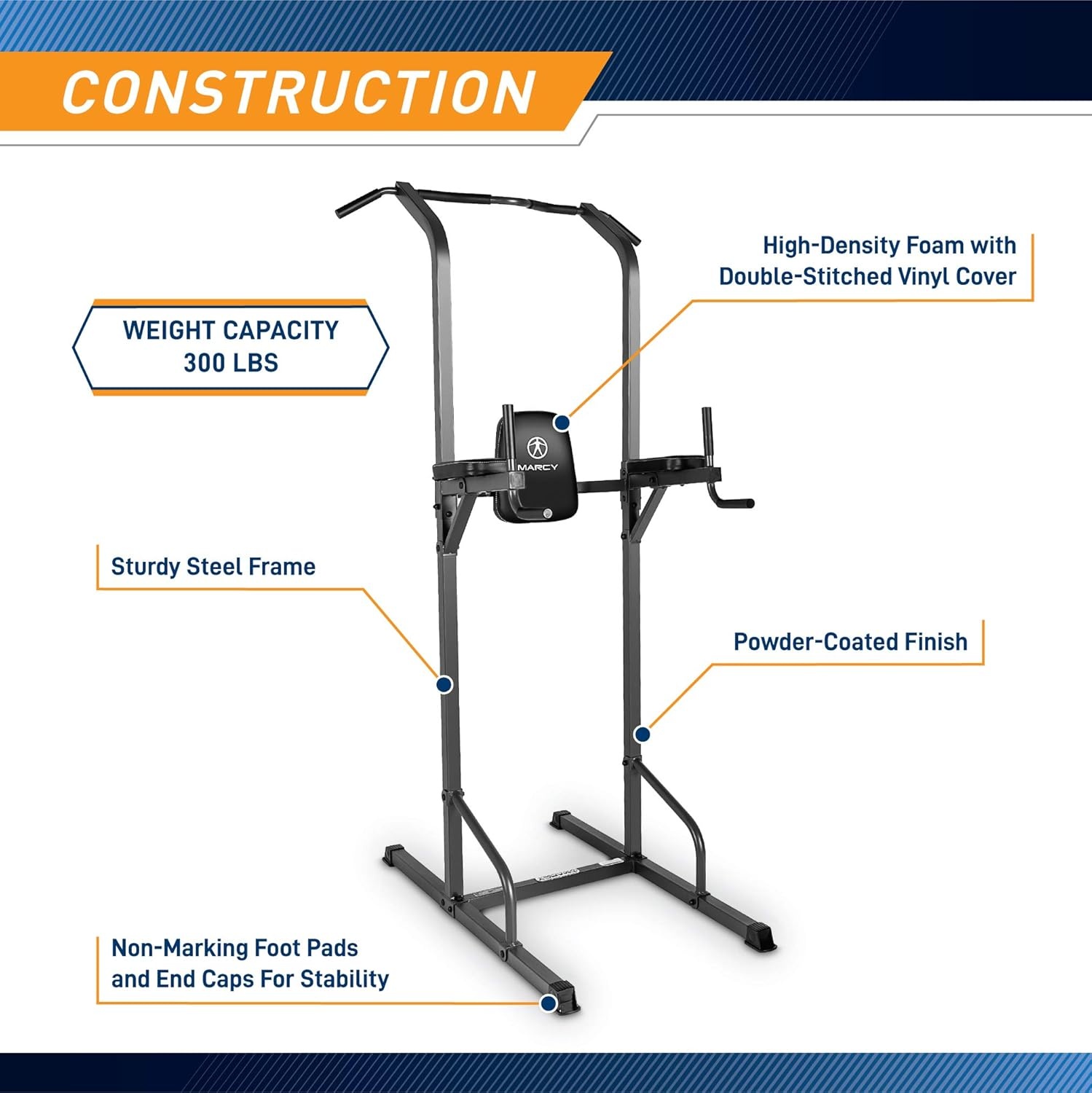 Marcy Multi-Functional Power Tower Home Gym for Strength Trainings(VKR Home Gym – Black)