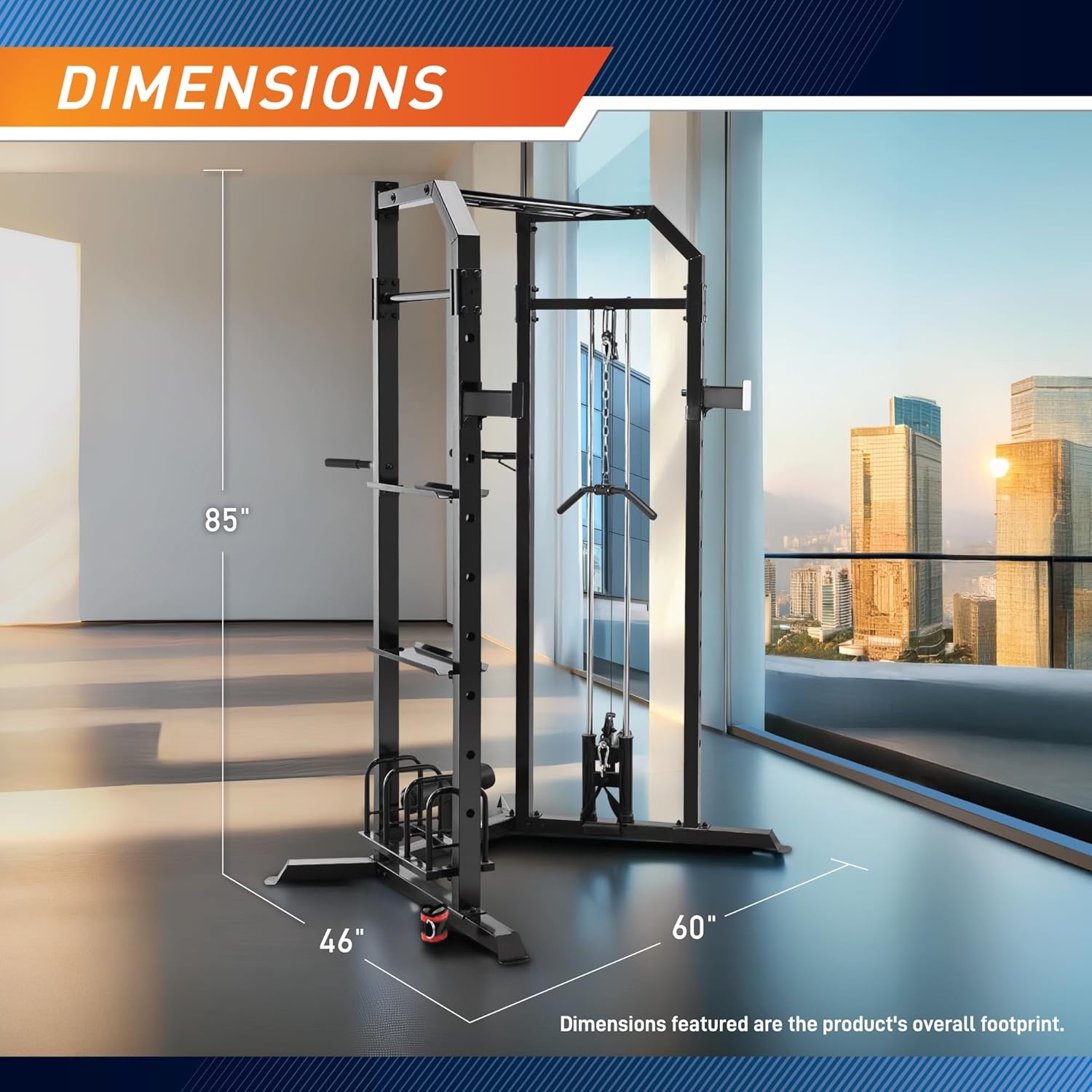 Marcy Strength Training Home Gym Cage with Pulley System for Weightlifting, Bodybuilding, Full Body Workout Equipment for Home Exercise(Power Tower Cage)