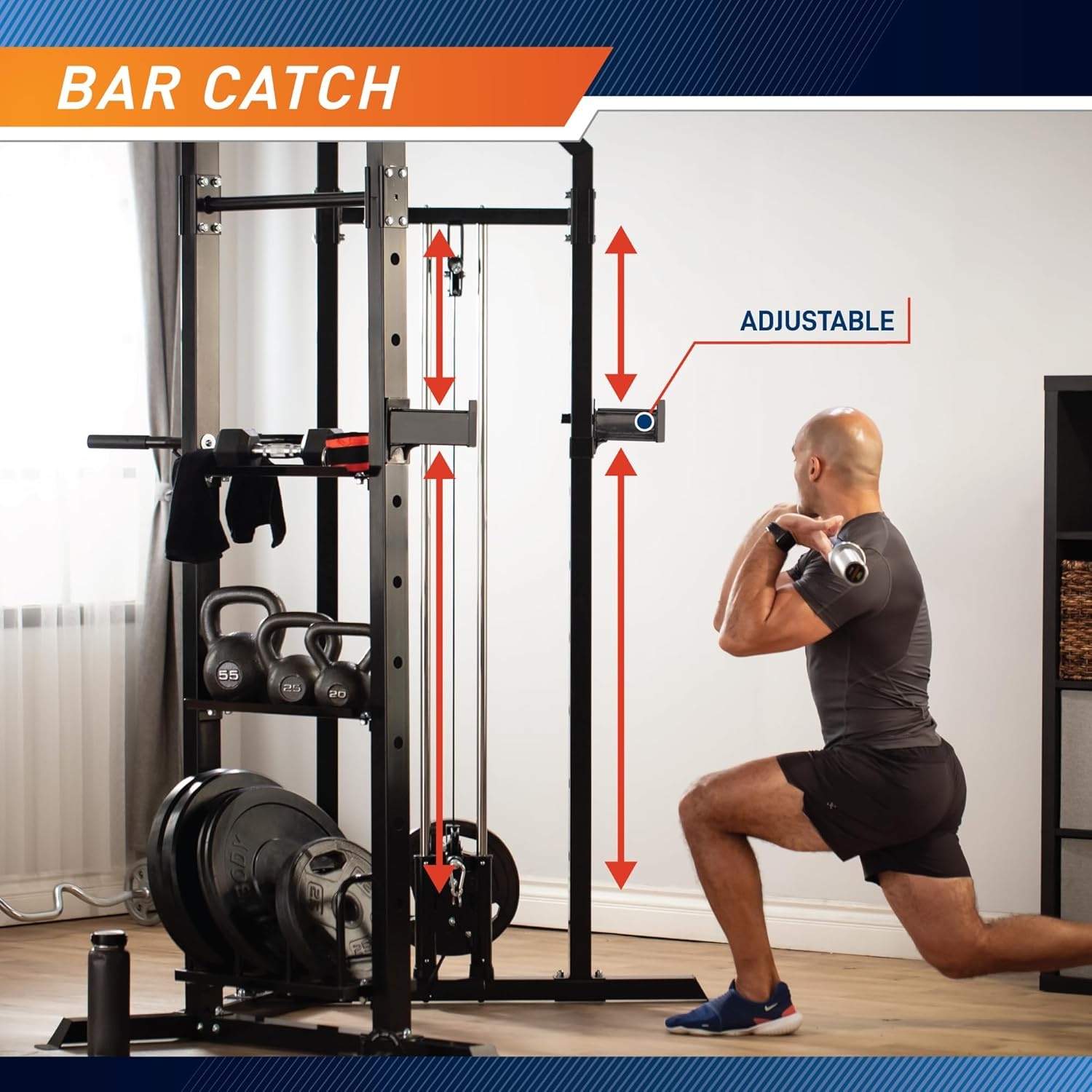 Marcy Strength Training Home Gym Cage with Pulley System for Weightlifting, Bodybuilding, Full Body Workout Equipment for Home Exercise(Power Tower Cage)
