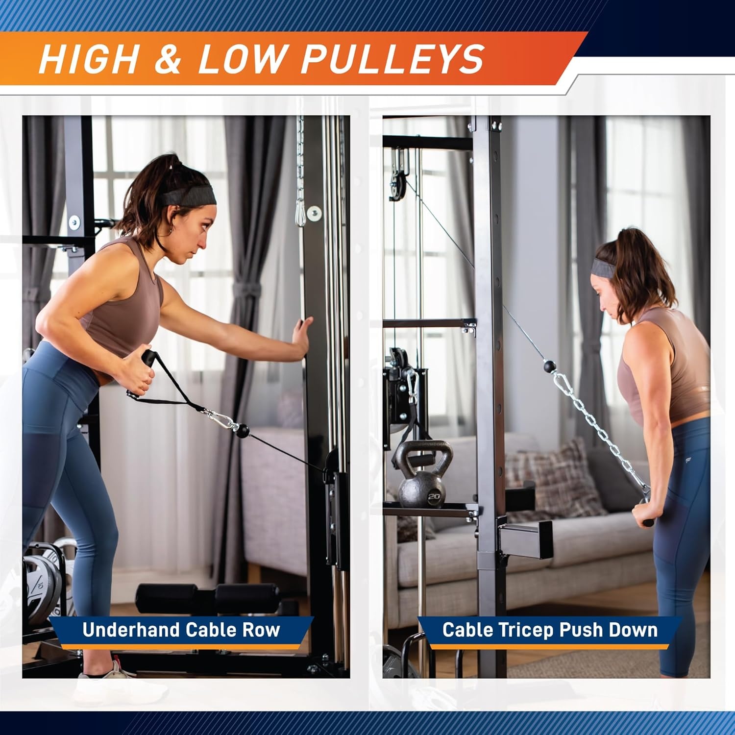 Marcy Strength Training Home Gym Cage with Pulley System for Weightlifting, Bodybuilding, Full Body Workout Equipment for Home Exercise(Power Tower Cage)