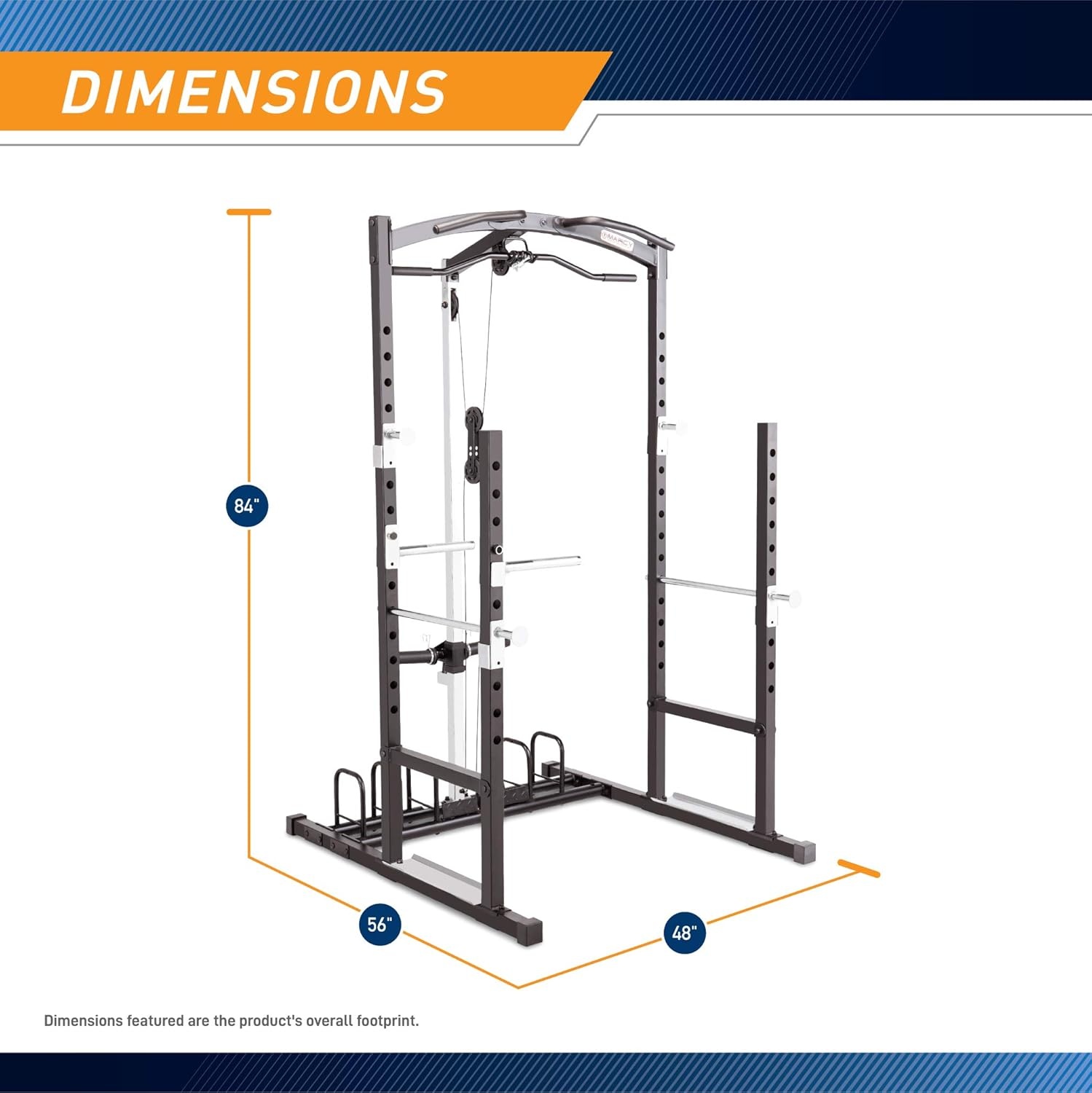 Marcy Strength Training Home Gym Cage with Pulley System for Weightlifting, Bodybuilding, Full Body Workout Equipment for Home Exercise(Home Gym Cage)