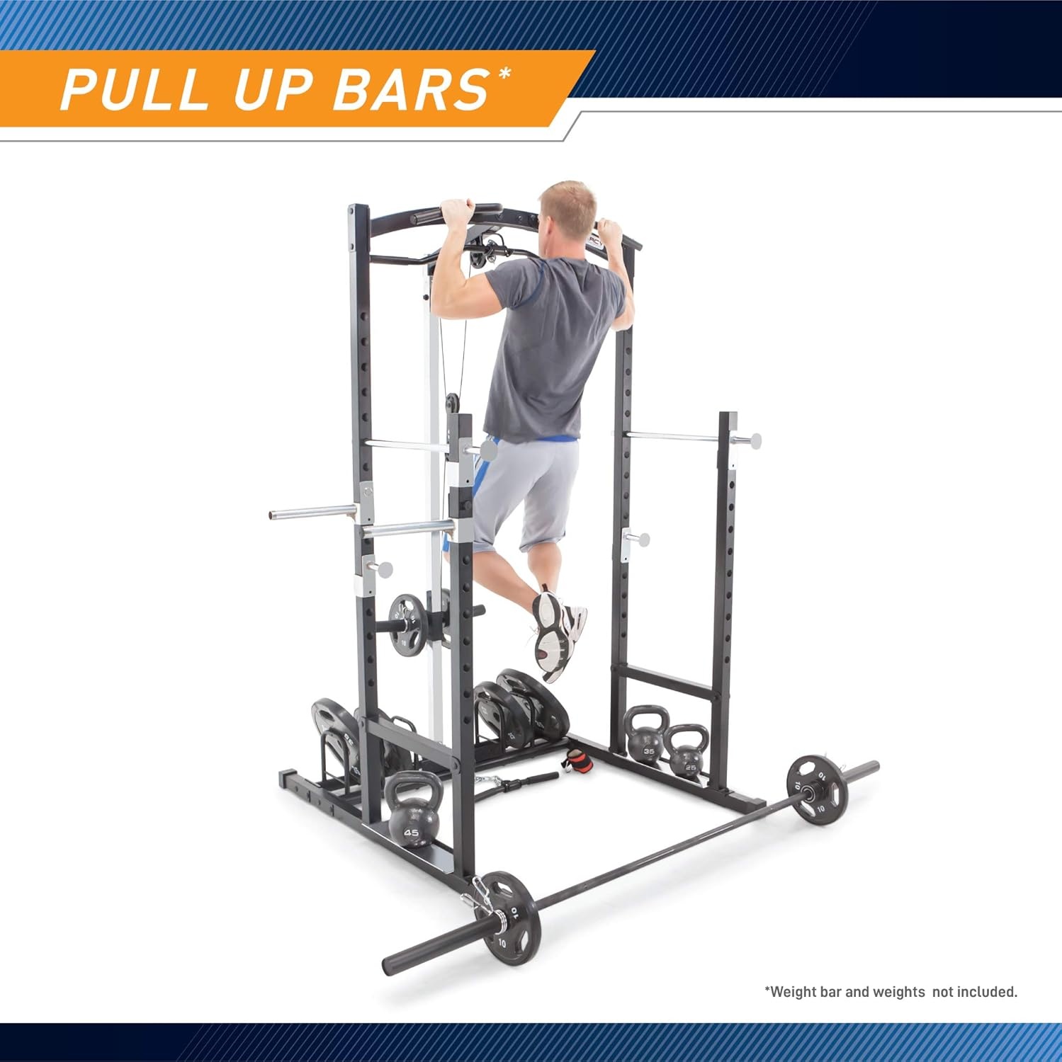 Marcy Strength Training Home Gym Cage with Pulley System for Weightlifting, Bodybuilding, Full Body Workout Equipment for Home Exercise(Home Gym Cage)