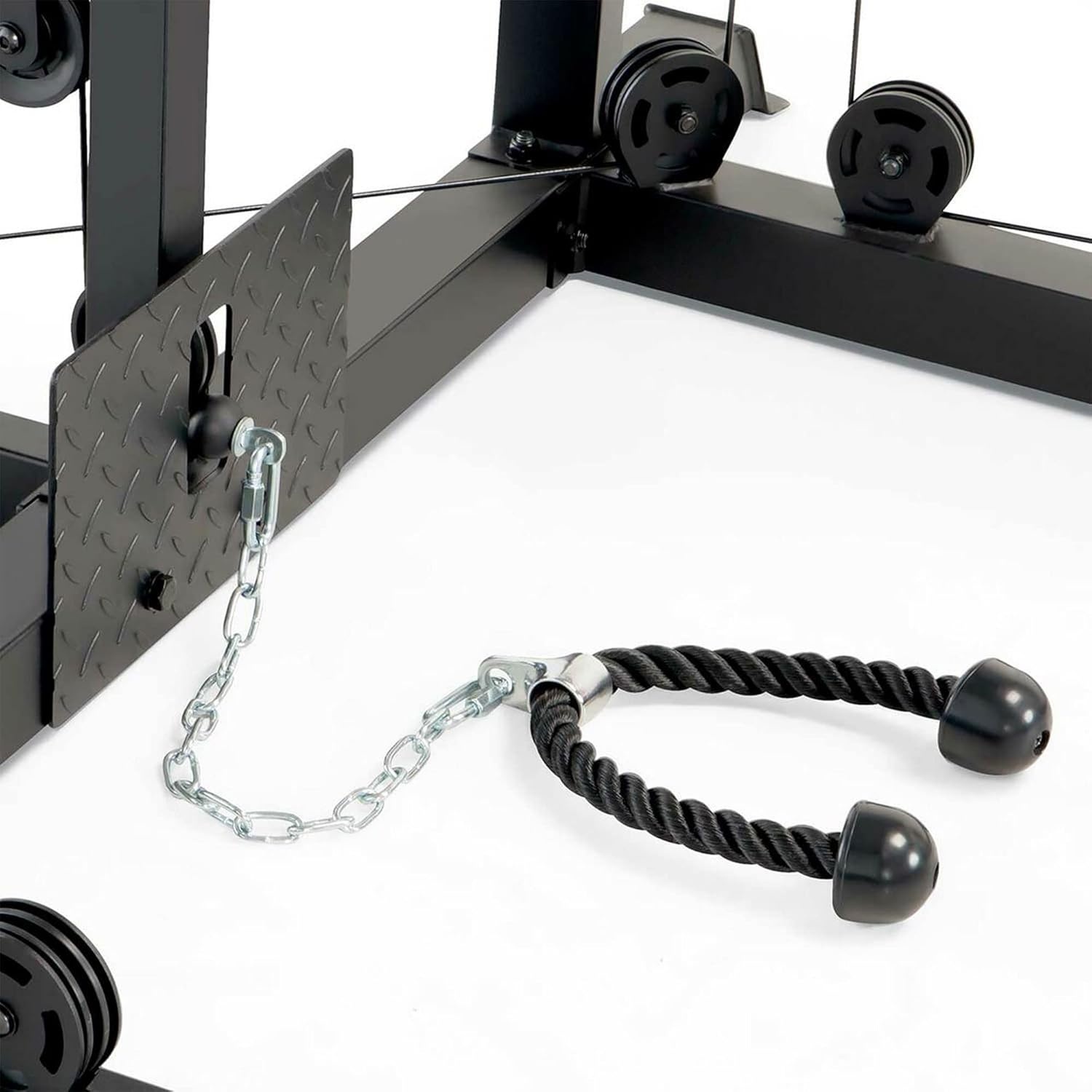 Marcy Smith Machine Cage System Home Gym Multifunction Rack, Customizable Training Station(White)