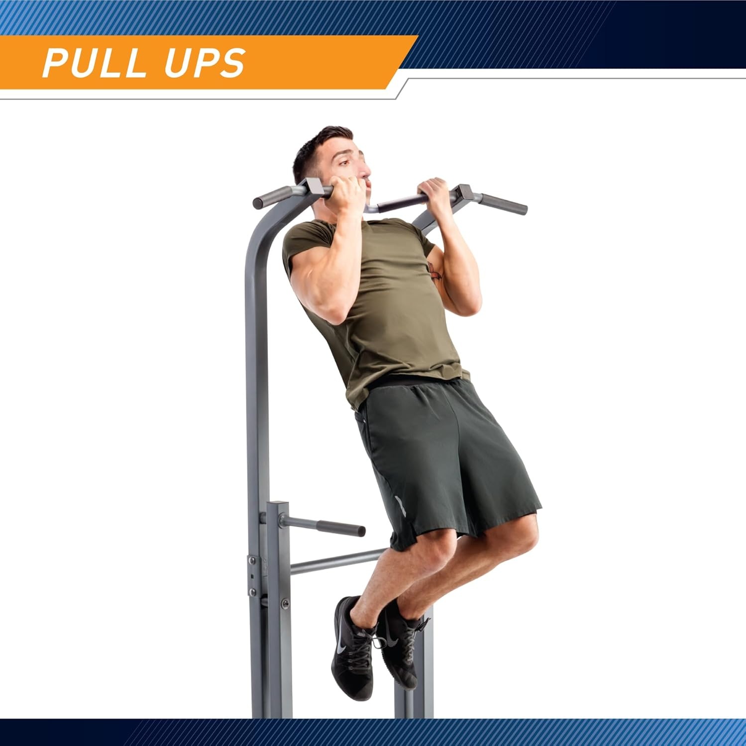 Marcy Multi-Functional Power Tower Home Gym for Strength Trainings(Power Tower – Black)