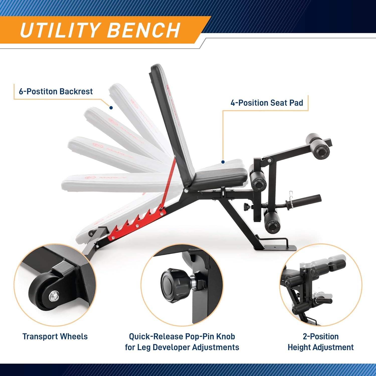 Marcy Power Cage System with Adjustable Weight Bench SM-7393