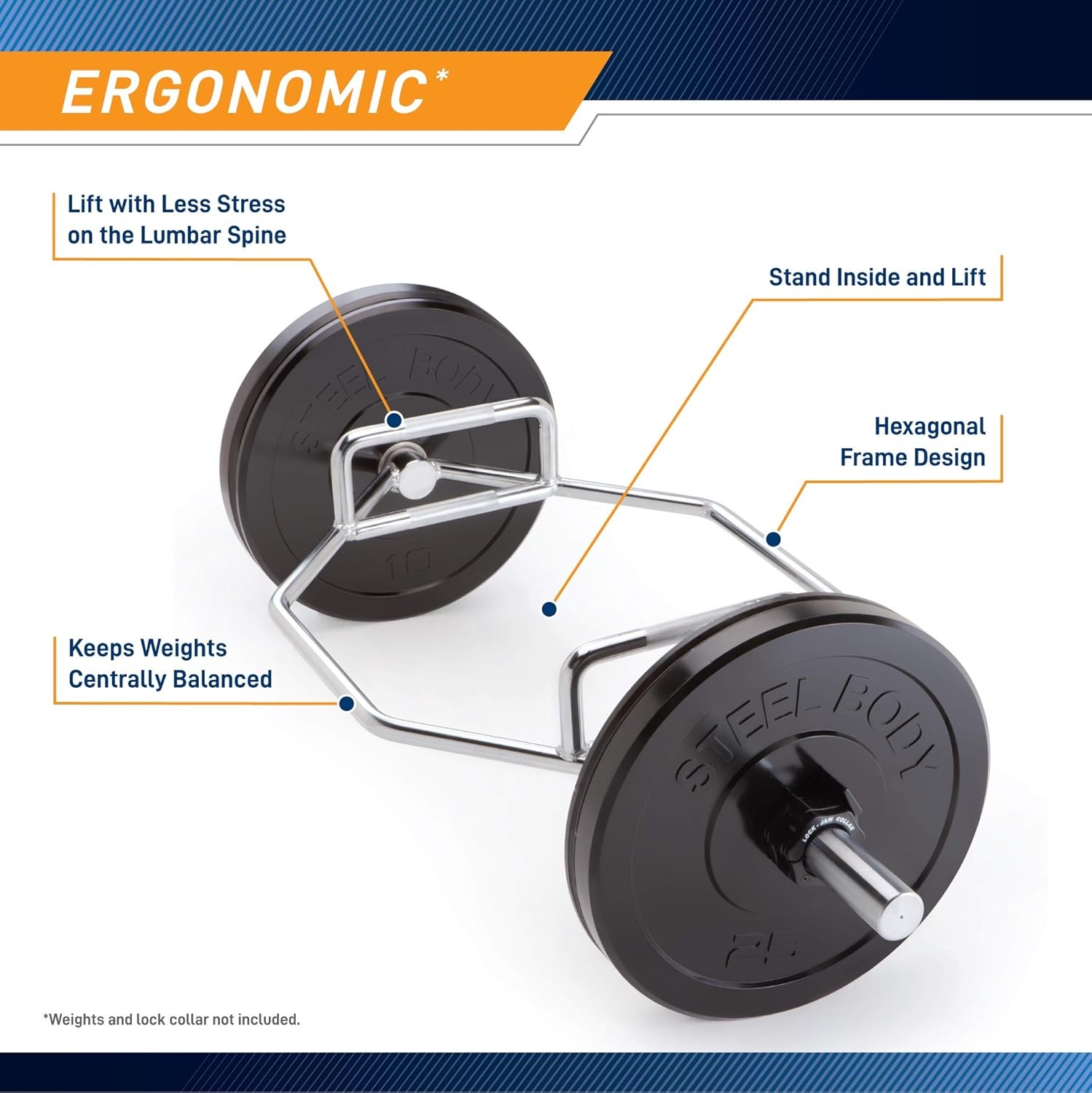 Marcy Olympic Hex Trap Bar Multiple Style Available(Chrome  one piece)