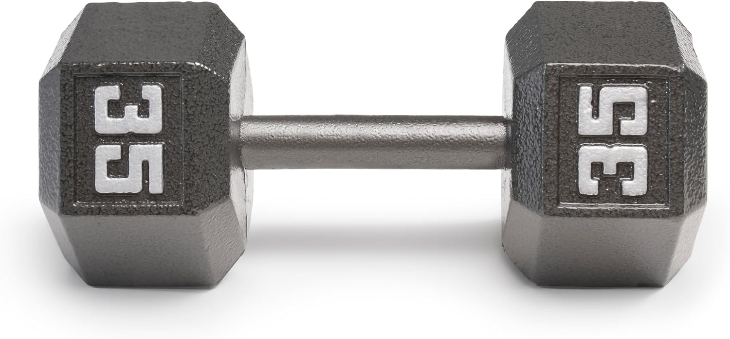 Marcy Cast Iron Hex Dumbbells Collection – Available size from 3-lb to 100-lb, SOLD INDIVIDUALLY(35lbs)