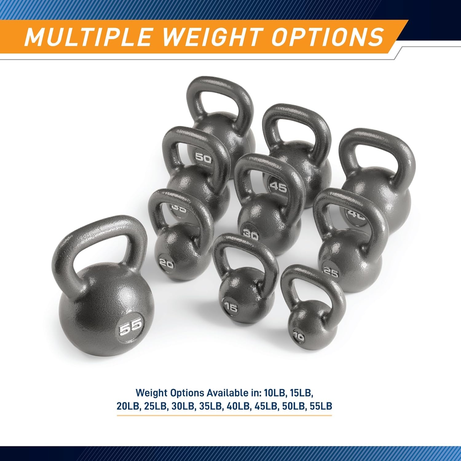 Marcy Hammertone Kettle Bells – 10 to 55 lbs. HKB Workout Weights(10 lb)