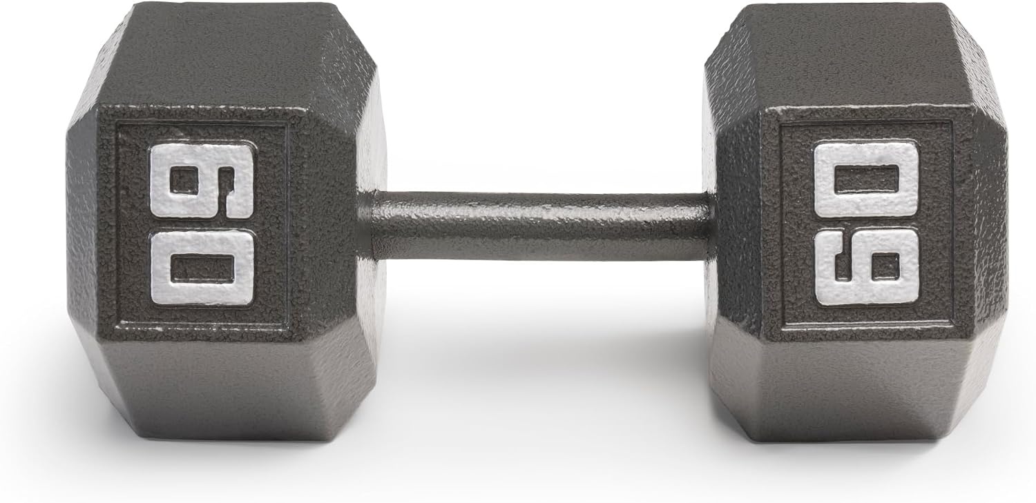 Marcy Cast Iron Hex Dumbbells Collection – Available size from 3-lb to 100-lb, SOLD INDIVIDUALLY(60lbs)