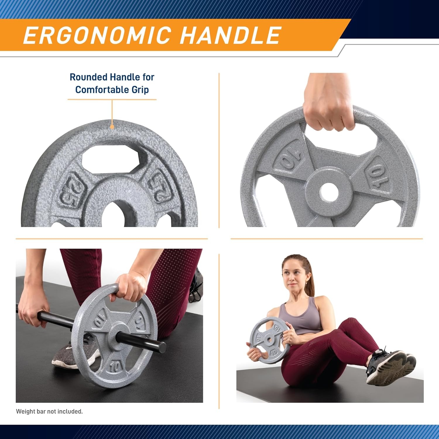 Marcy Classic 1″ Cast Iron Standard Grip Plates for Strength Training and Weightlifting(A. 2.5lb_Single)