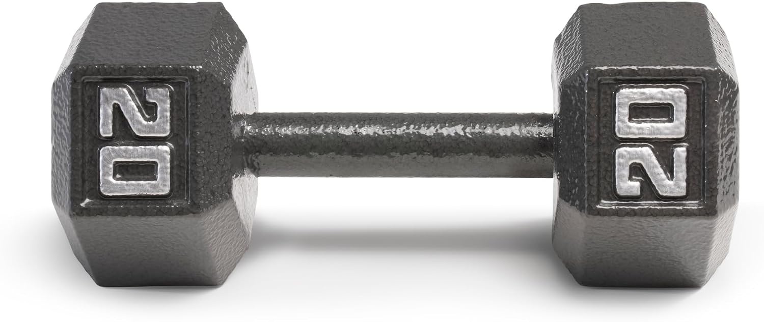 Marcy Cast Iron Hex Dumbbells Collection – Available size from 3-lb to 100-lb, SOLD INDIVIDUALLY(20lbs)