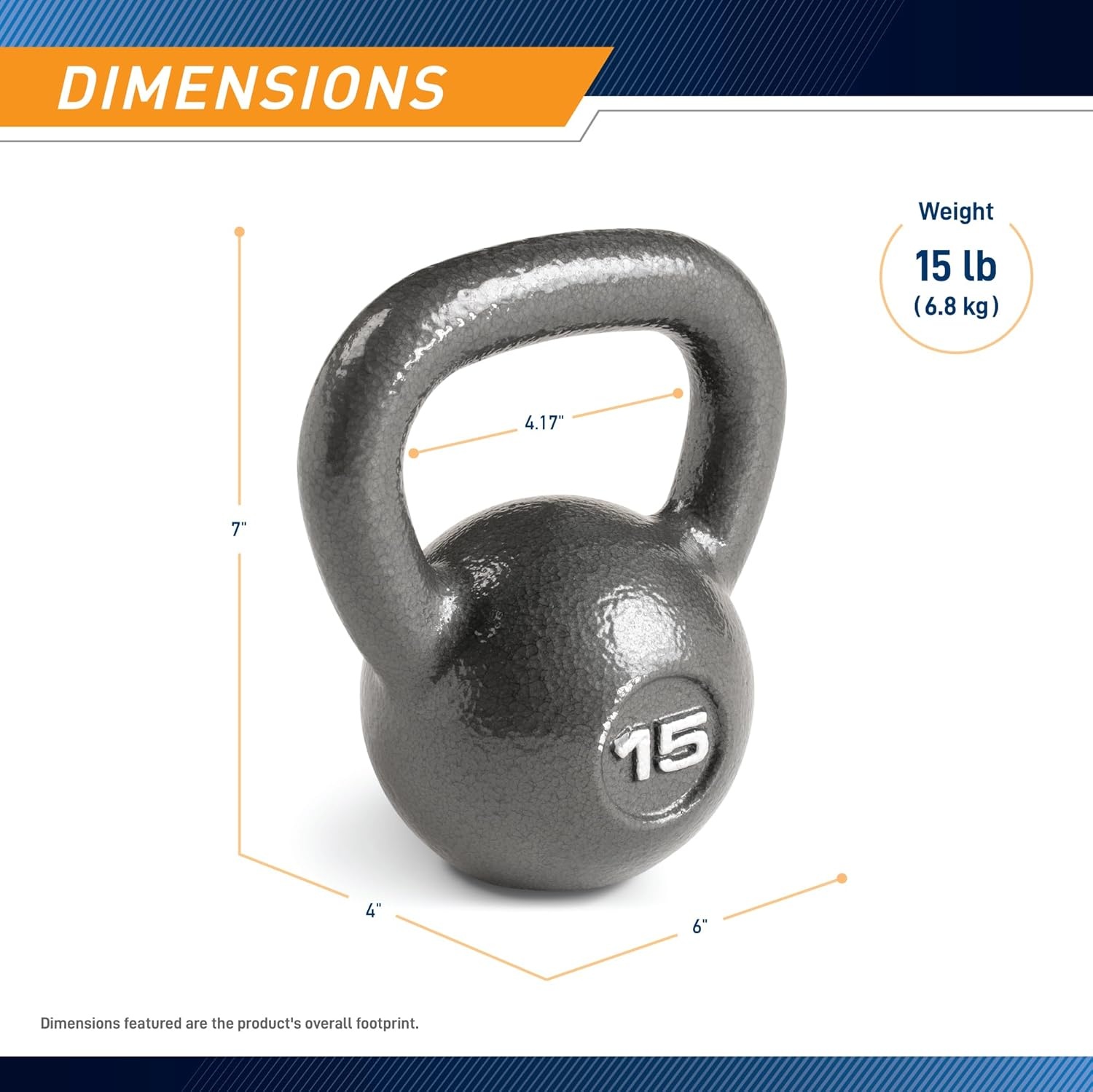 Marcy Hammertone Kettle Bells – 10 to 55 lbs. HKB Workout Weights(15 lb)