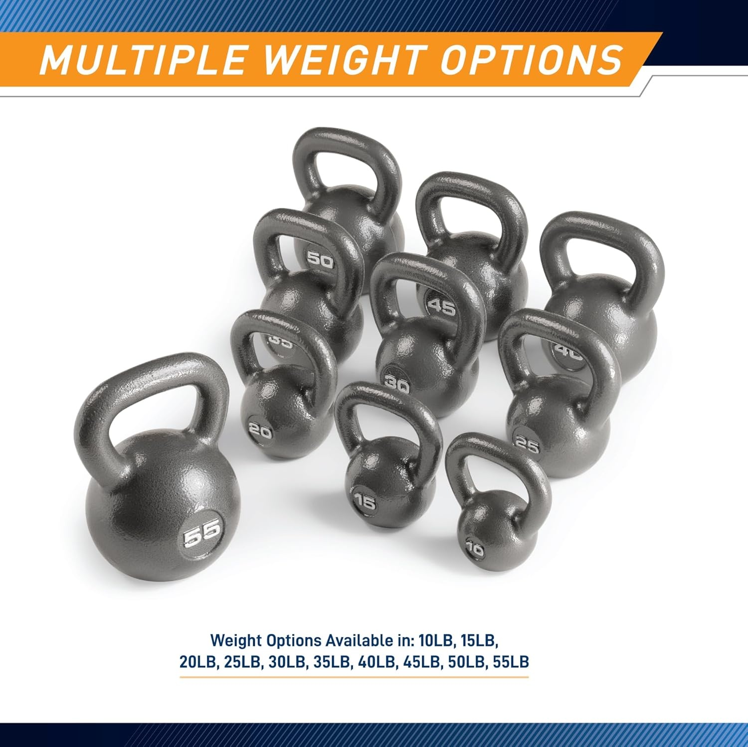 Marcy Hammertone Kettle Bells – 10 to 55 lbs. HKB Workout Weights(15 lb)