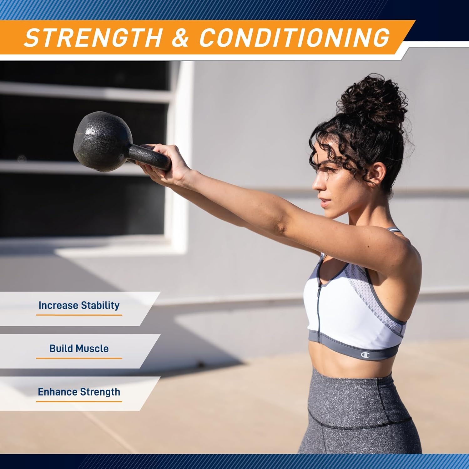 Marcy Hammertone Kettle Bells – 10 to 55 lbs. HKB Workout Weights(15 lb)