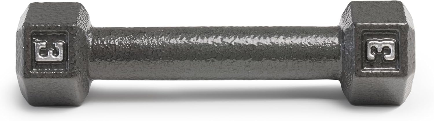 Marcy Cast Iron Hex Dumbbells Collection – Available size from 3-lb to 100-lb, SOLD INDIVIDUALLY(3lbs)