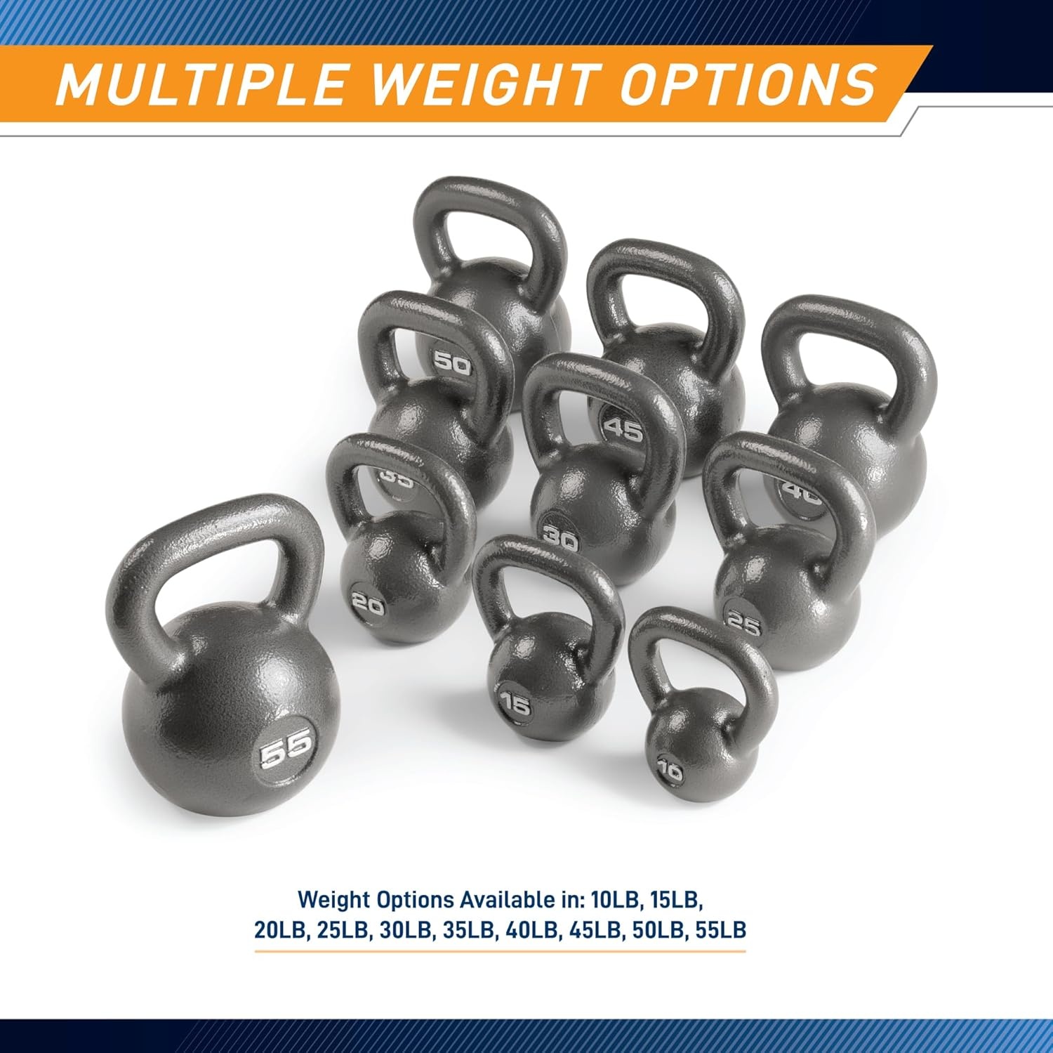 Marcy Hammertone Kettle Bells – 10 to 55 lbs. HKB Workout Weights(25 lb)