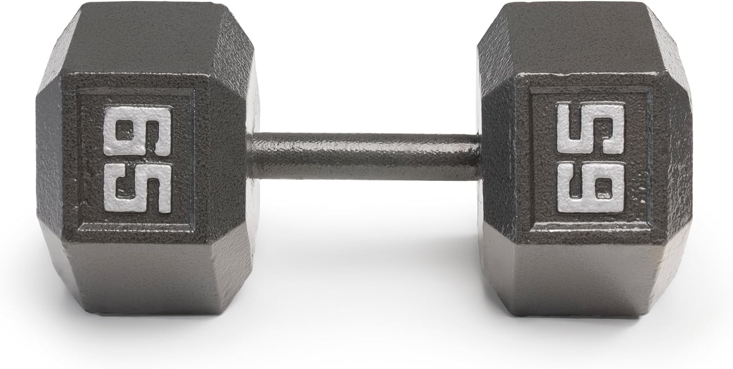 Marcy Cast Iron Hex Dumbbells Collection – Available size from 3-lb to 100-lb, SOLD INDIVIDUALLY(65lbs)
