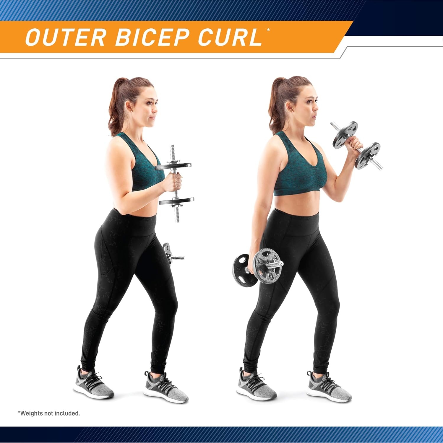 Marcy 14 Adjustable Chrome Threaded Dumbbell Handles for Standard Weight Plates with 1 Diameter Center TDH-14.1