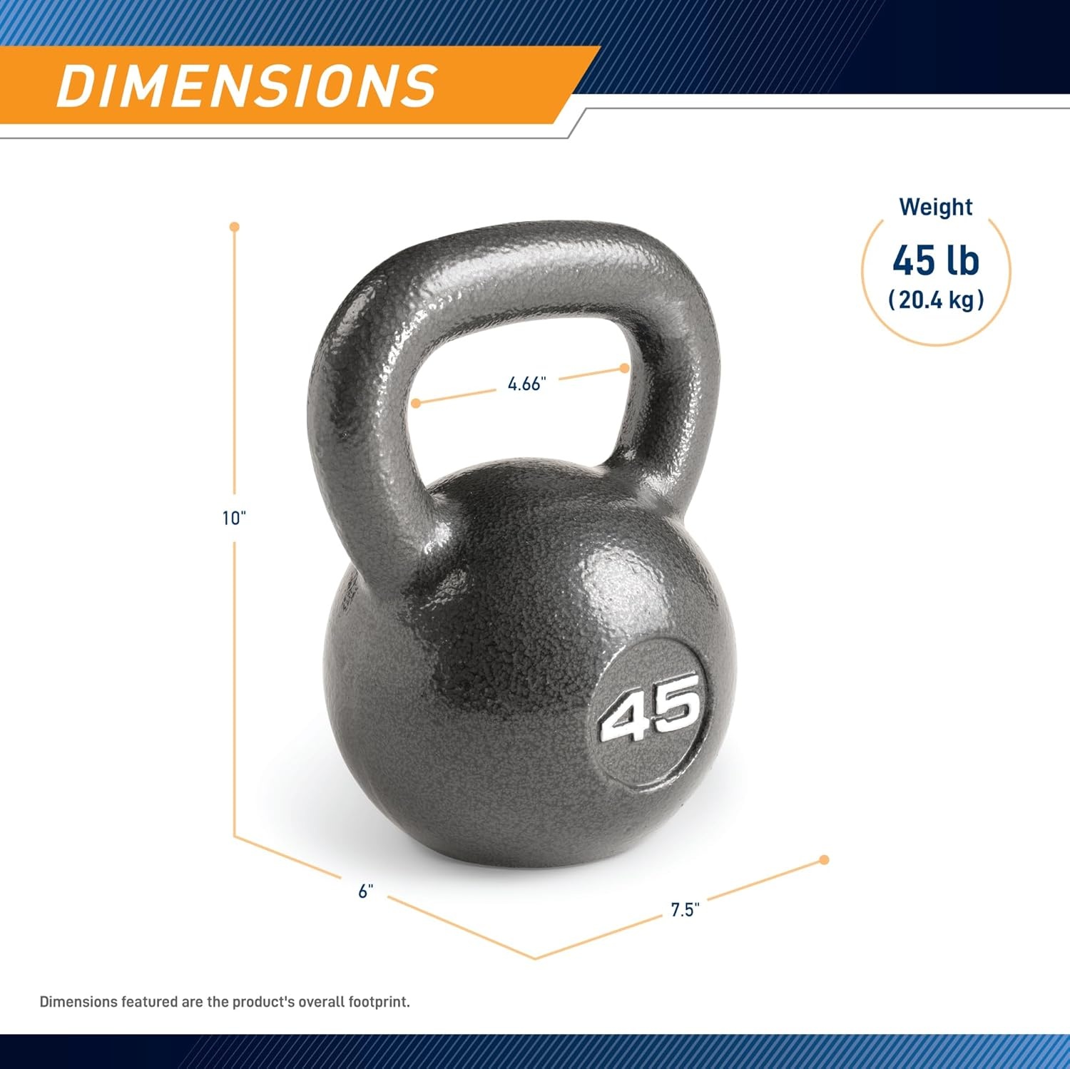 Marcy Hammertone Kettle Bells – 10 to 55 lbs. HKB Workout Weights(45 lb)