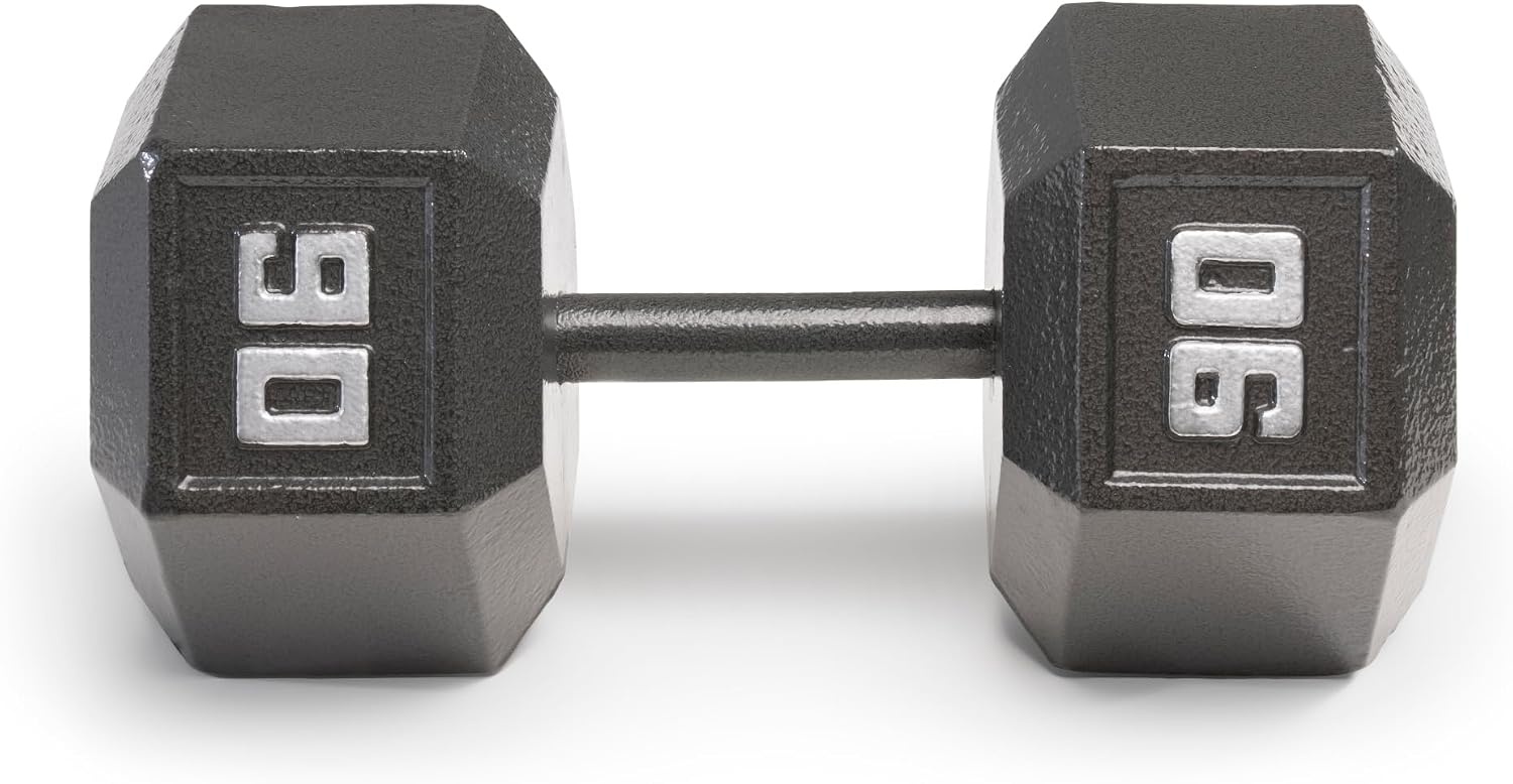 Marcy Cast Iron Hex Dumbbells Collection – Available size from 3-lb to 100-lb, SOLD INDIVIDUALLY(90lbs)