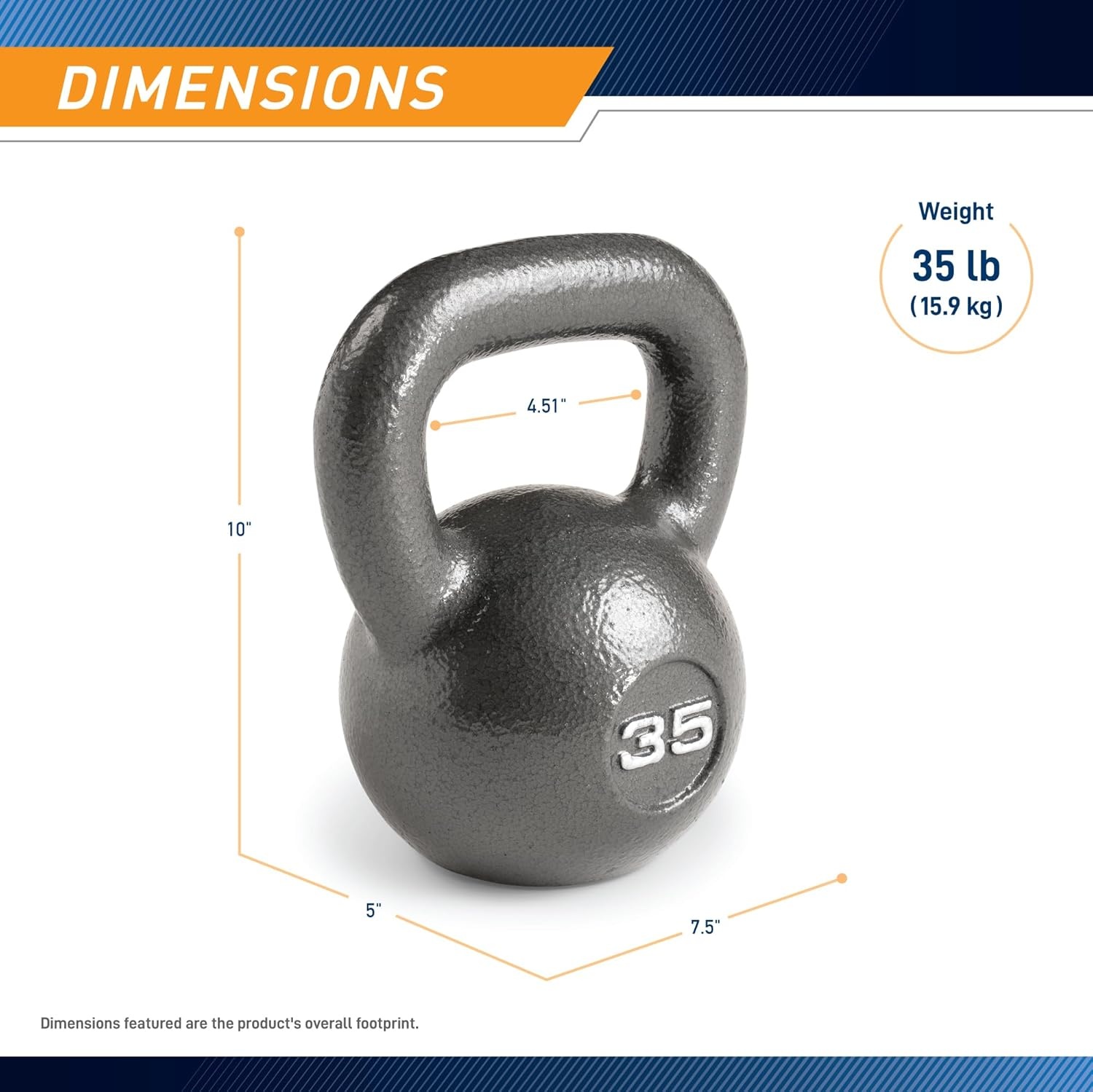 Marcy Hammertone Kettle Bells – 10 to 55 lbs. HKB Workout Weights(35 lb)