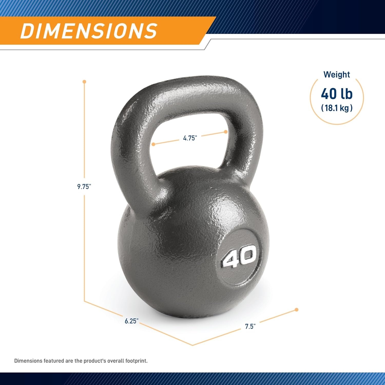 Marcy Hammertone Kettle Bells – 10 to 55 lbs. HKB Workout Weights(40 lb)