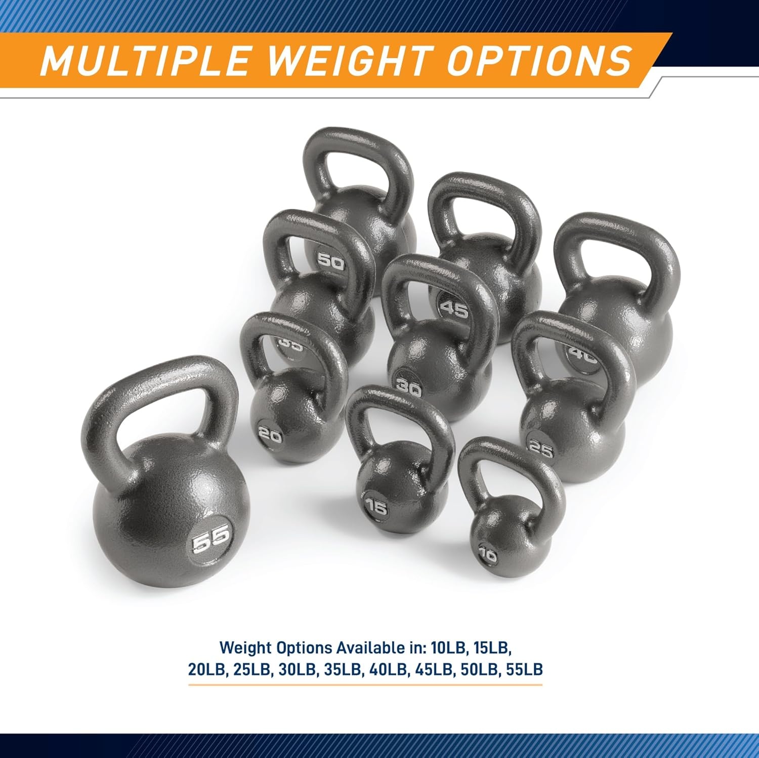 Marcy Hammertone Kettle Bells – 10 to 55 lbs. HKB Workout Weights(40 lb)