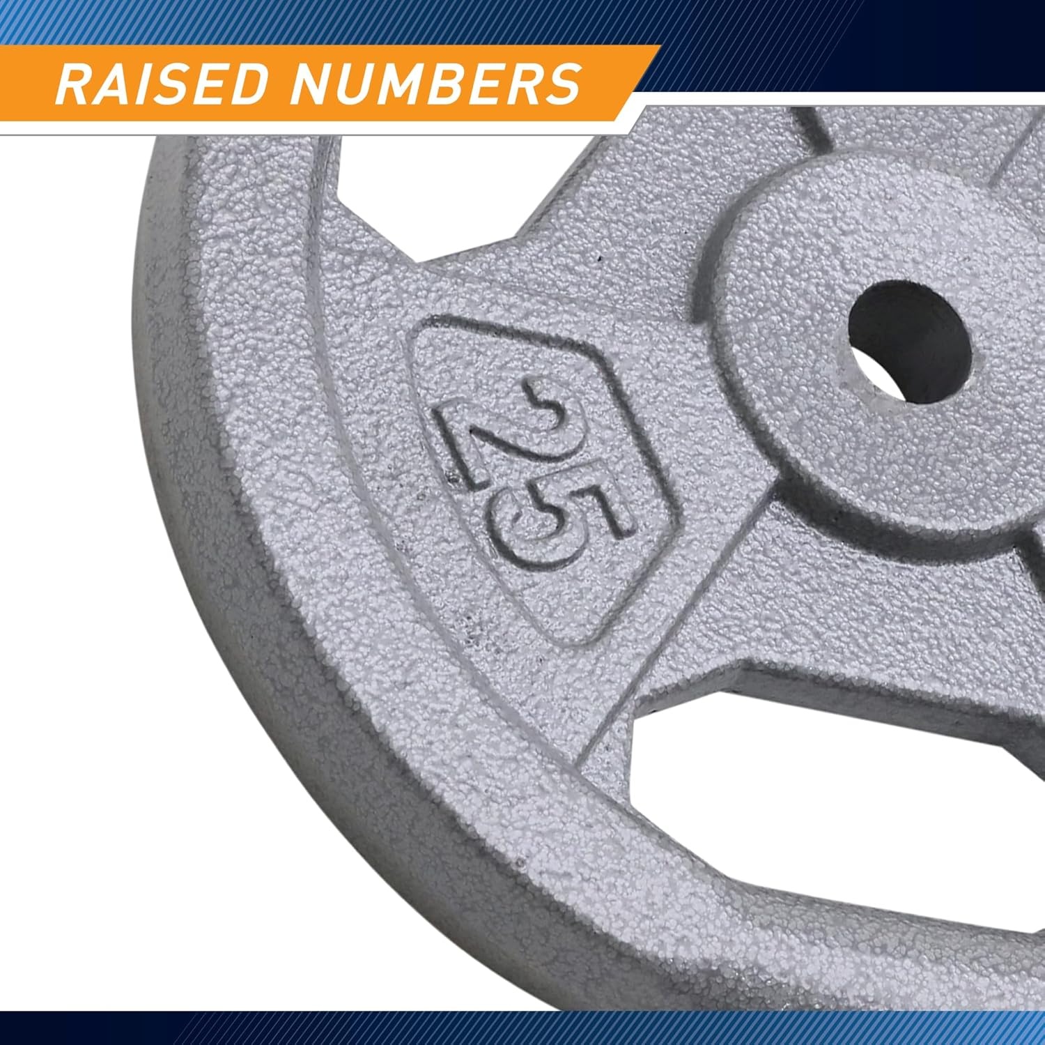 Marcy Classic 1″ Cast Iron Standard Grip Plates for Strength Training and Weightlifting(E. 25lb_Single)