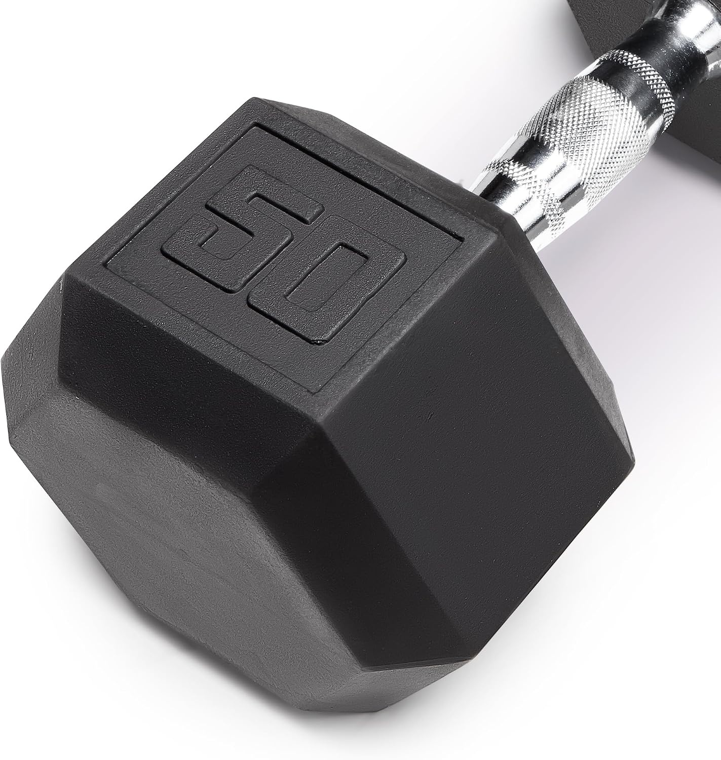 Marcy Rubber Hex Dumbbell – Available for 25lb – 50lb(50lb  Single)