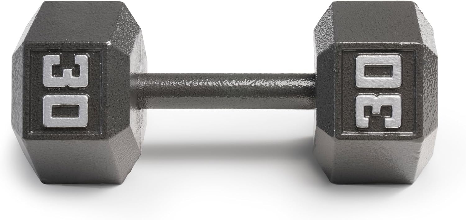 Marcy Cast Iron Hex Dumbbells Collection – Available size from 3-lb to 100-lb, SOLD INDIVIDUALLY(30lbs)