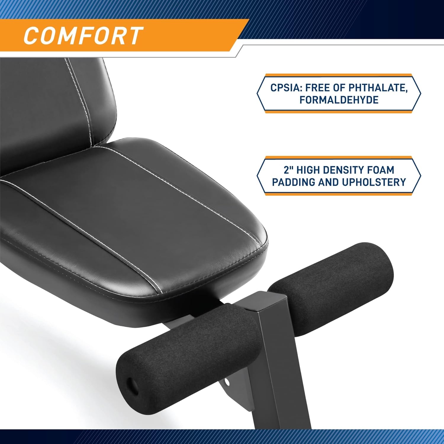 Marcy Multi-Position Adjustable Utility Bench for Home Gym Weightlifting and Strength Training(Black)