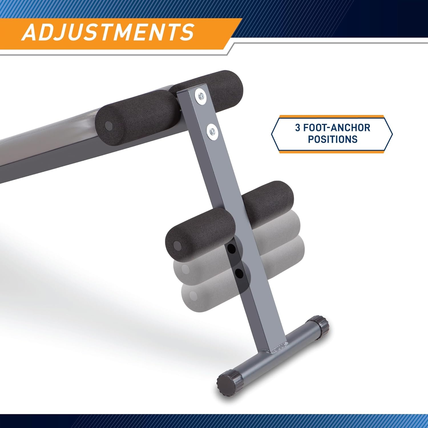 Marcy Utility Slant Board Exercise Bench for Strength Training and Home Gym Workouts(Charcoal)