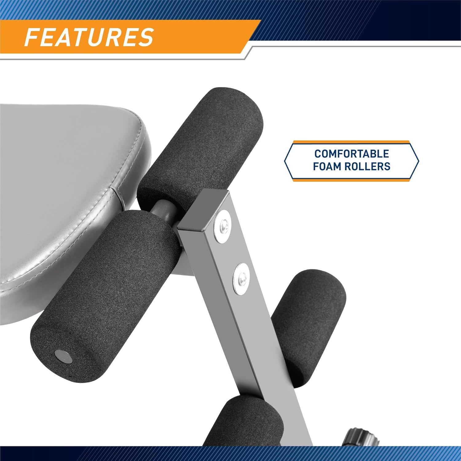 Marcy Utility Slant Board Exercise Bench for Strength Training and Home Gym Workouts(Charcoal)