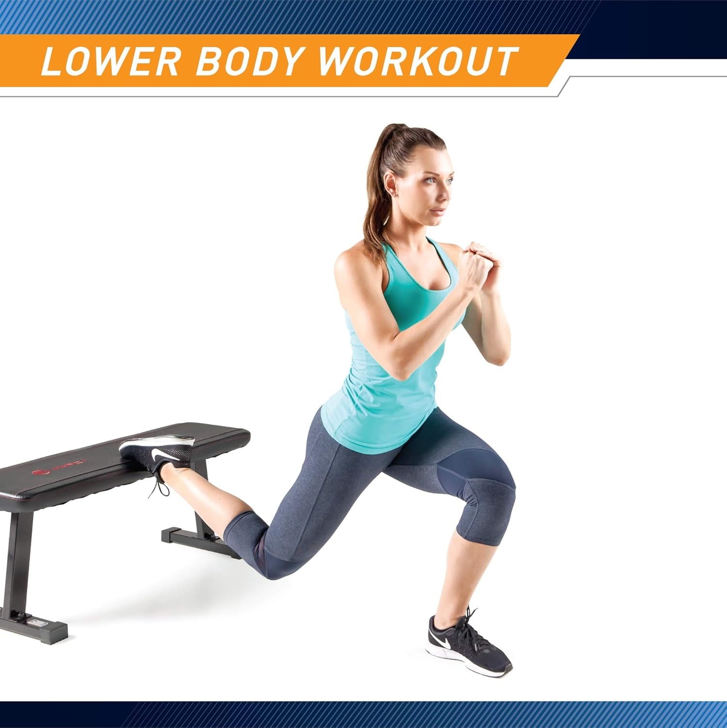 Marcy Flat Utility Weight Bench for Home Gym Weight Training and Ab Exercises(Basic – Black)