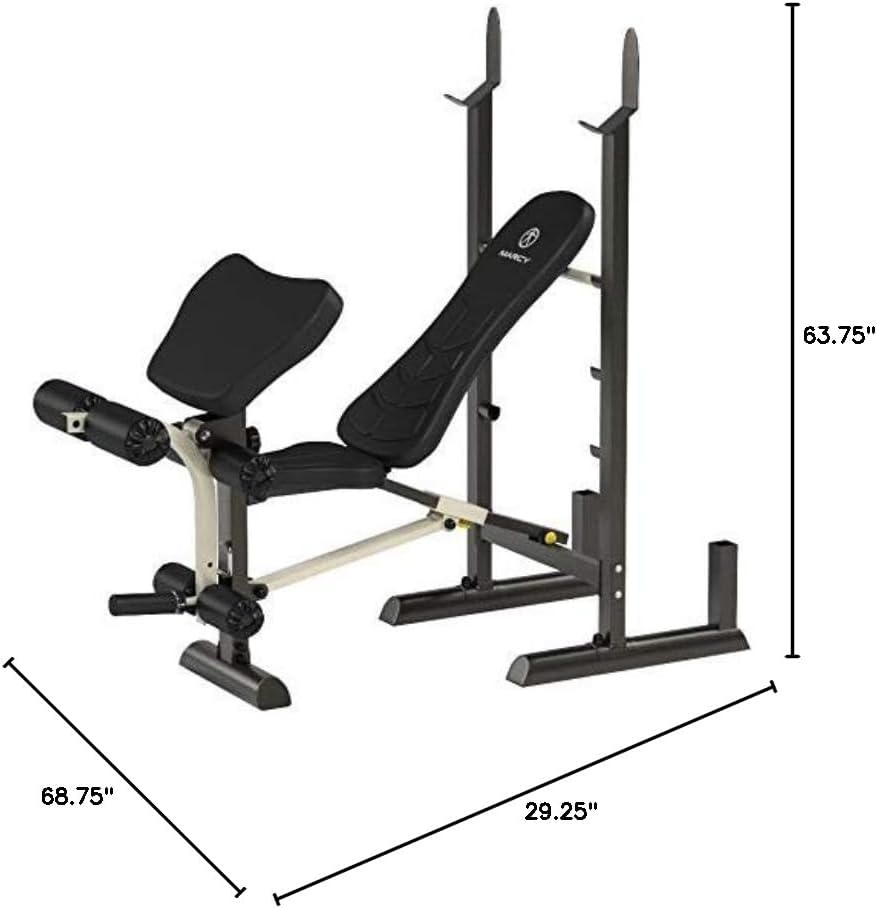 Marcy Folding Standard Weight Bench – Easy Storage MWB-20100, Incline