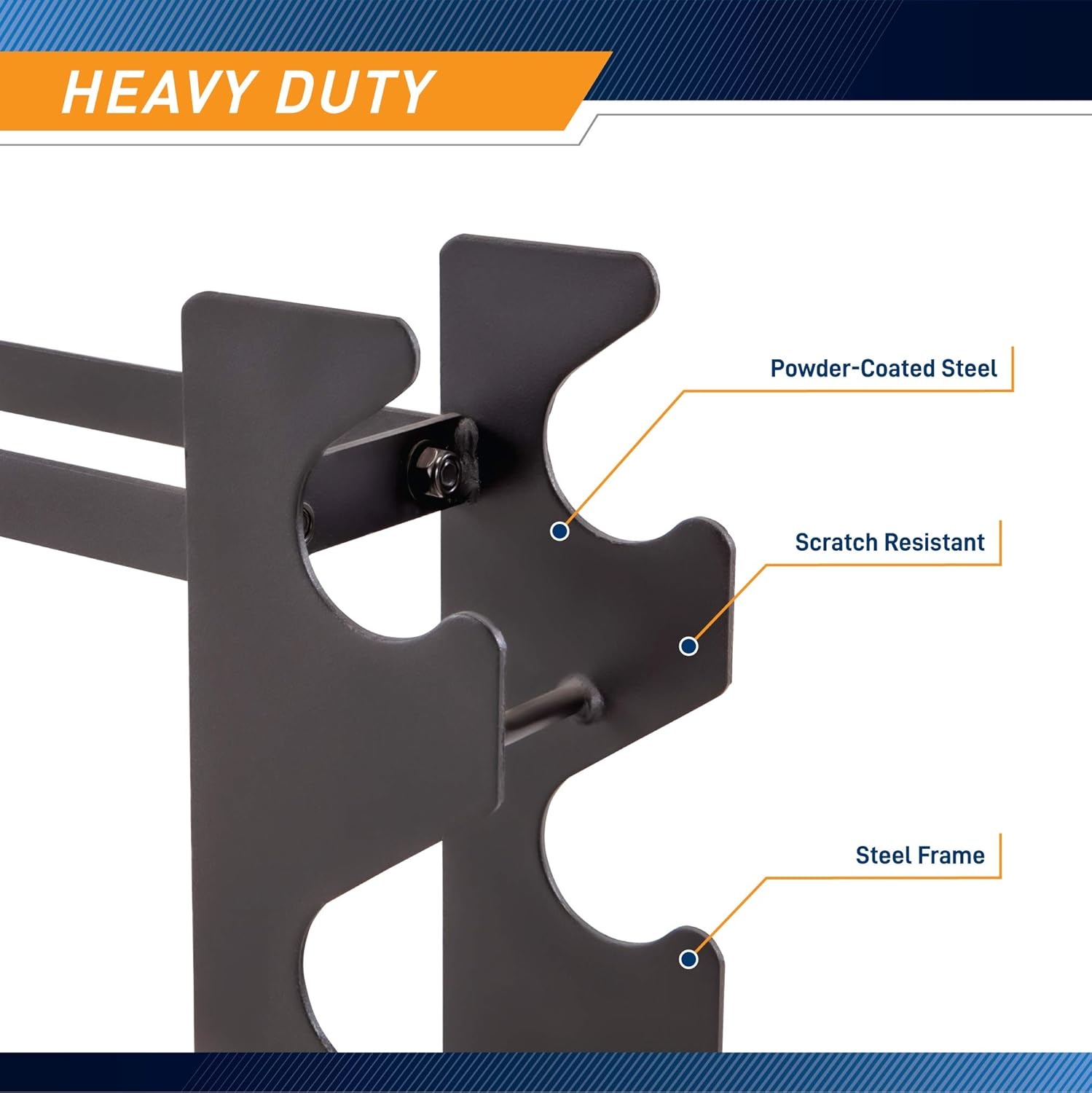 Marcy Weight Storage Organizer Racks for Dumbbells, Kettlebells, Weight Plates(Dark Grey Compack DB Rack)
