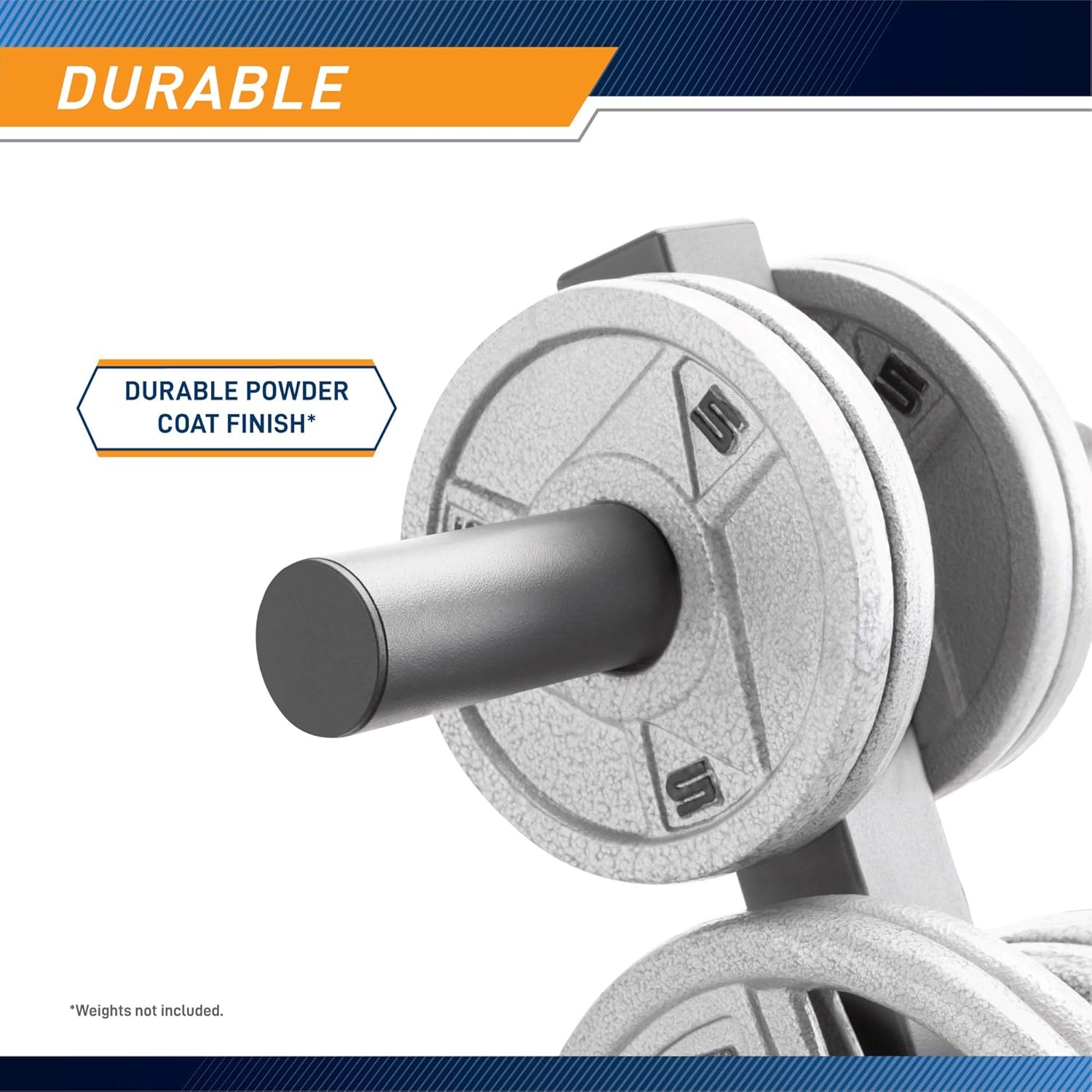 Marcy Olympic Weight Plate Tree for 2-Inch Plates Weight Storage Rack(L-Frame – Black)