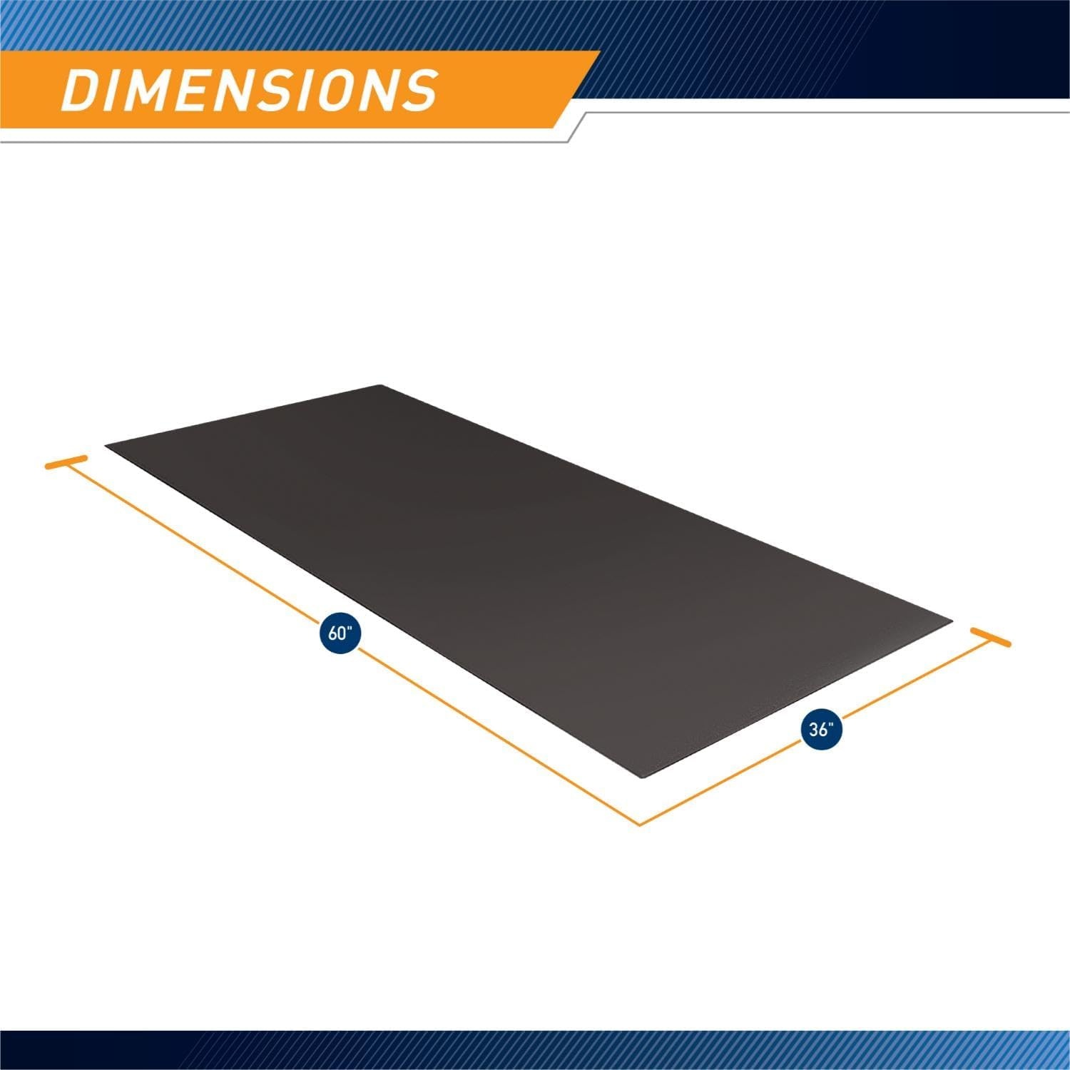 Marcy Fitness Equipment Mat and Floor Protector Compatible for Treadmills, Elliptical, Exercise Bikes, Stationary Cycles and Accessories(Regular 60″)