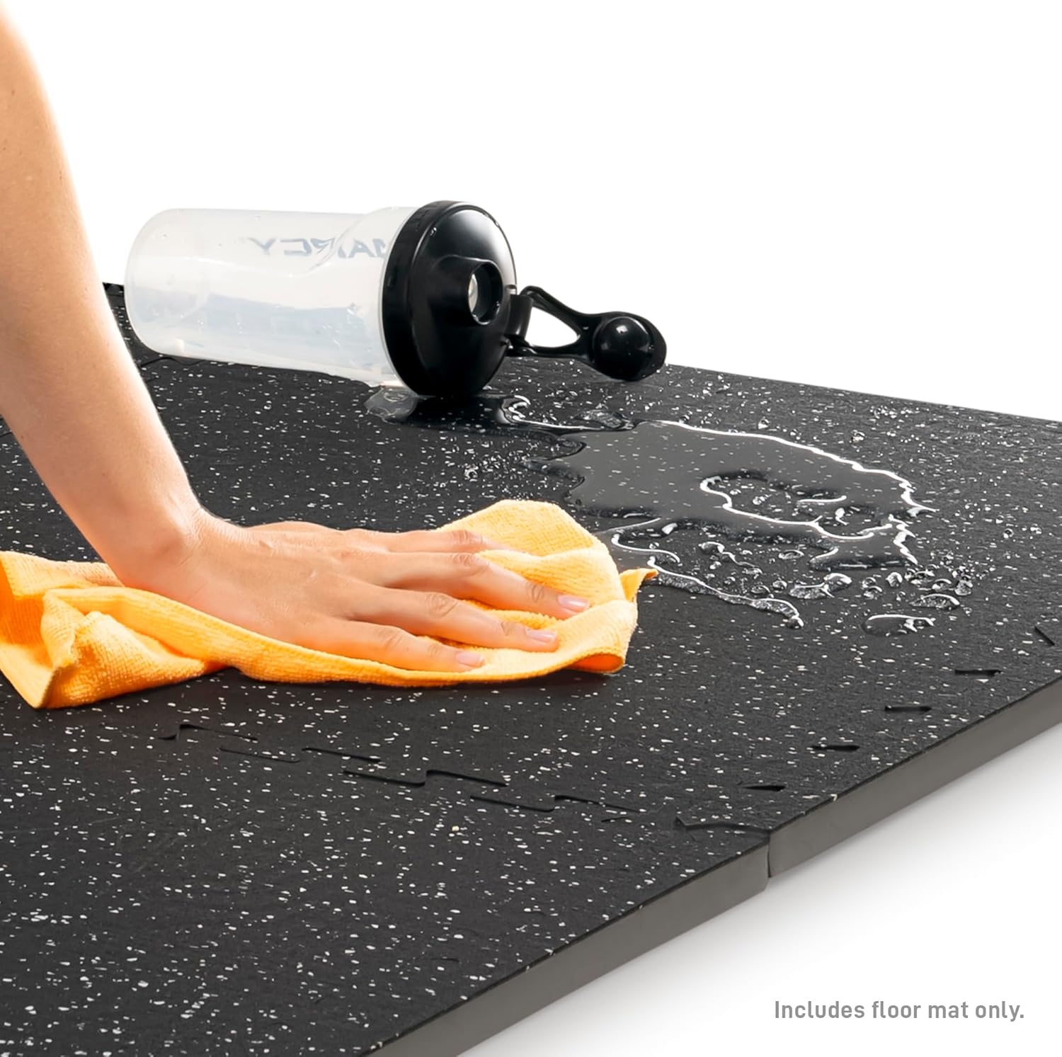 Marcy EVA Foam Interlocking Flooring Mat High Density Non-Slip Tiles for Fitness Equipment, Workout Cushion and Floor Protection(Multi – 0.75 Inch – Rubber Top 6 Tiles (24 Sq Ft))